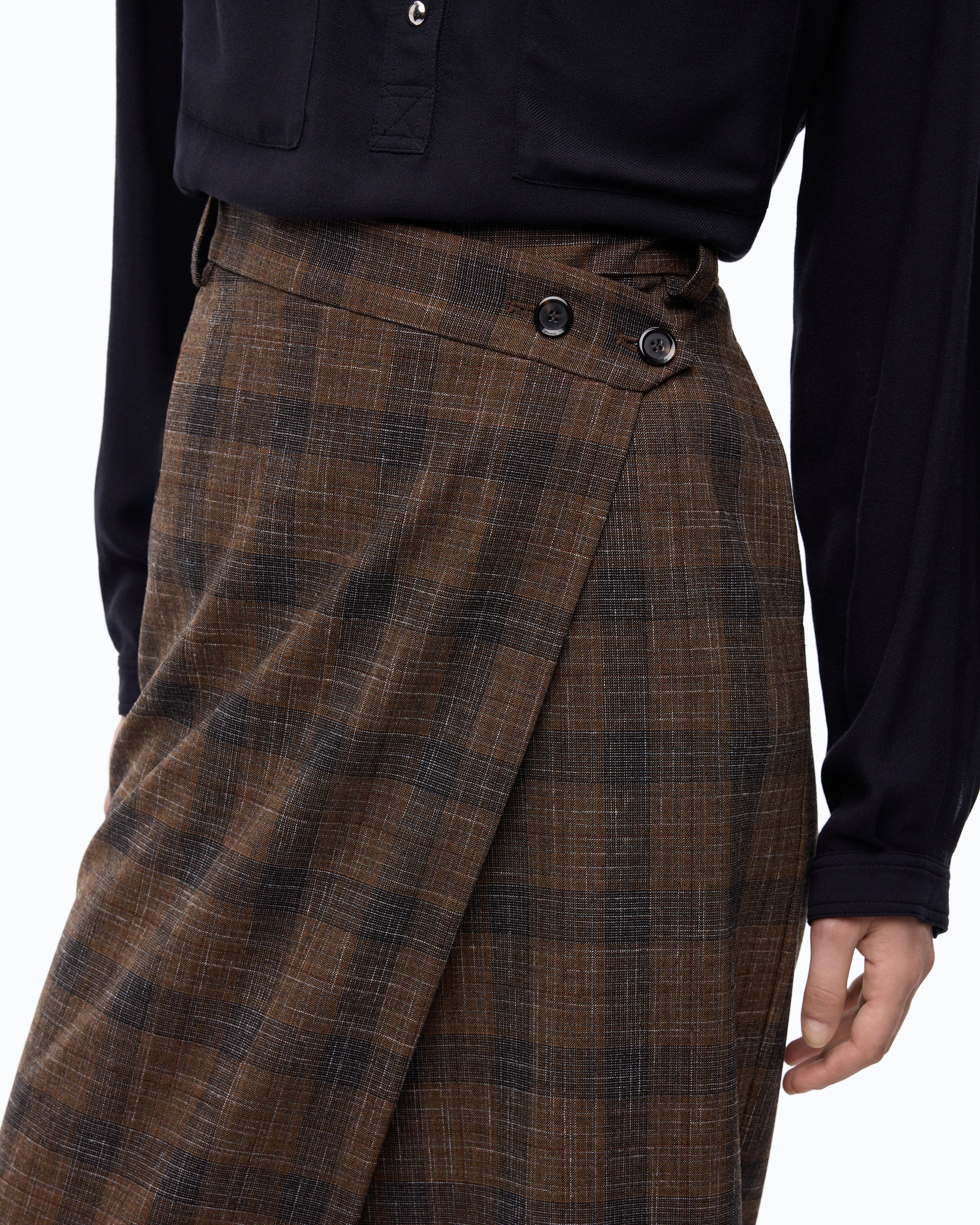 Pinko Marzemino Skirt spódnica kopertowa w kratę
