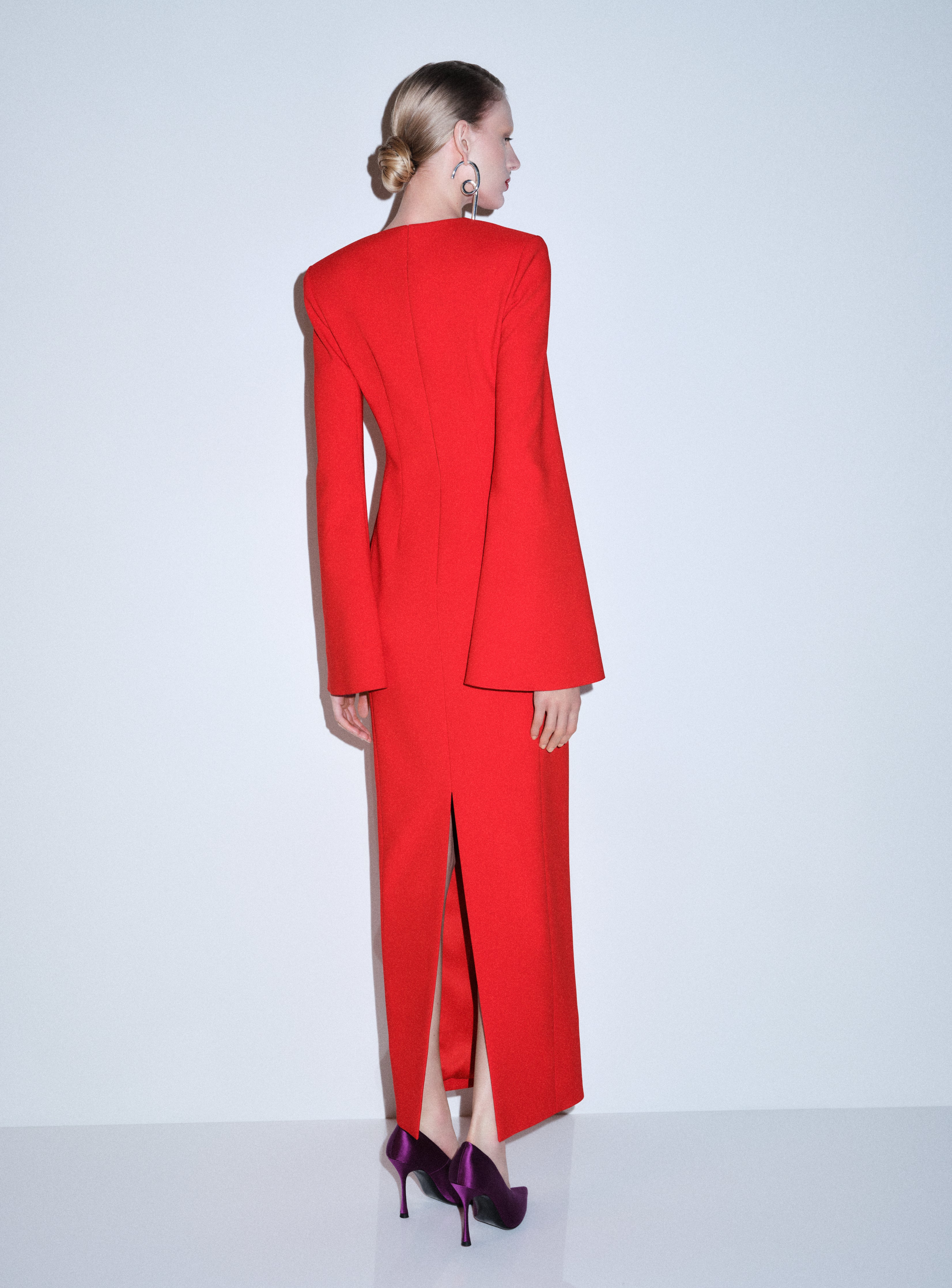 SOLACE LONDON The Corday Maxi Dress sukienka czerwona