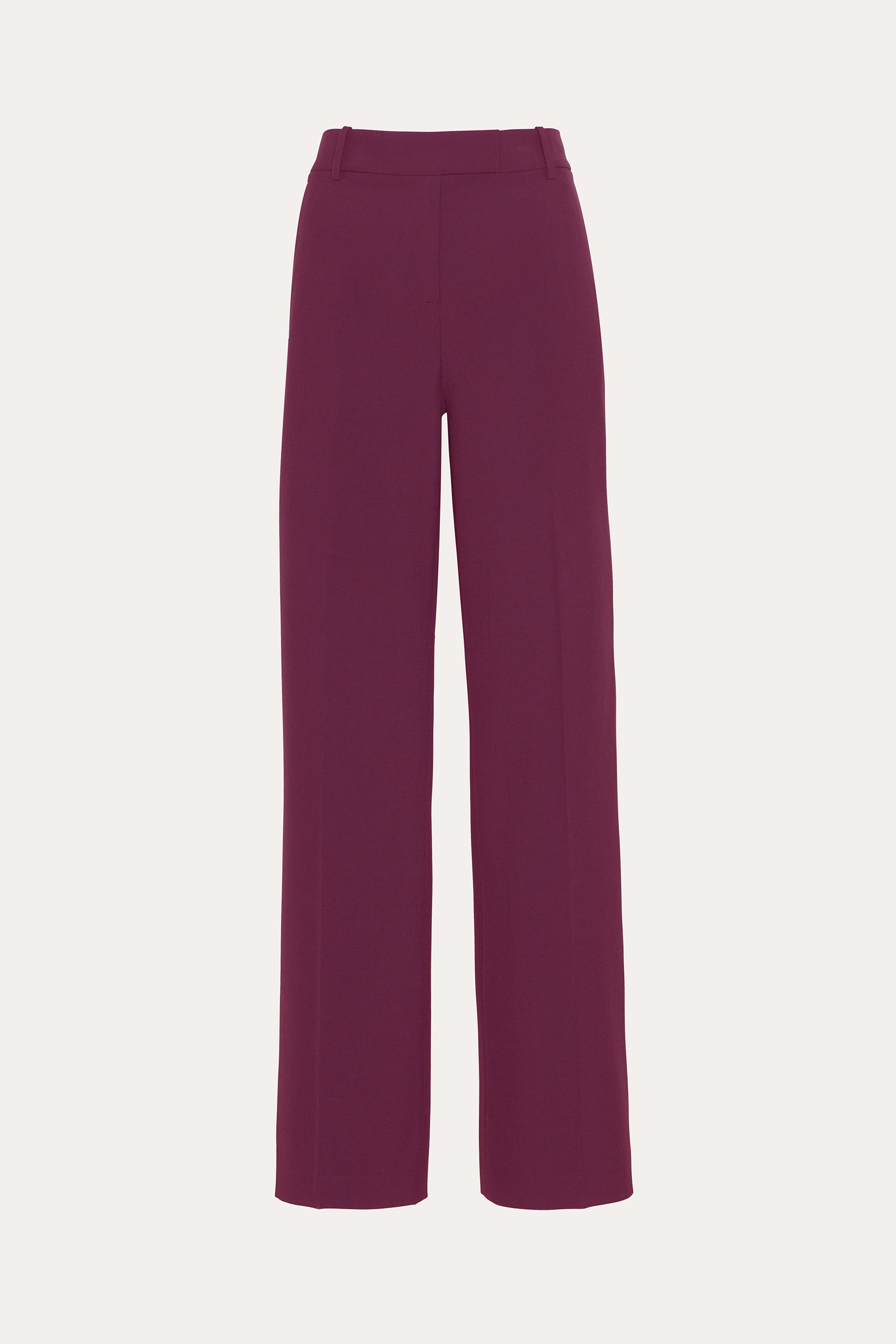 Elie Tahari Mia Wide Pant spodnie śliwkowe szerokie