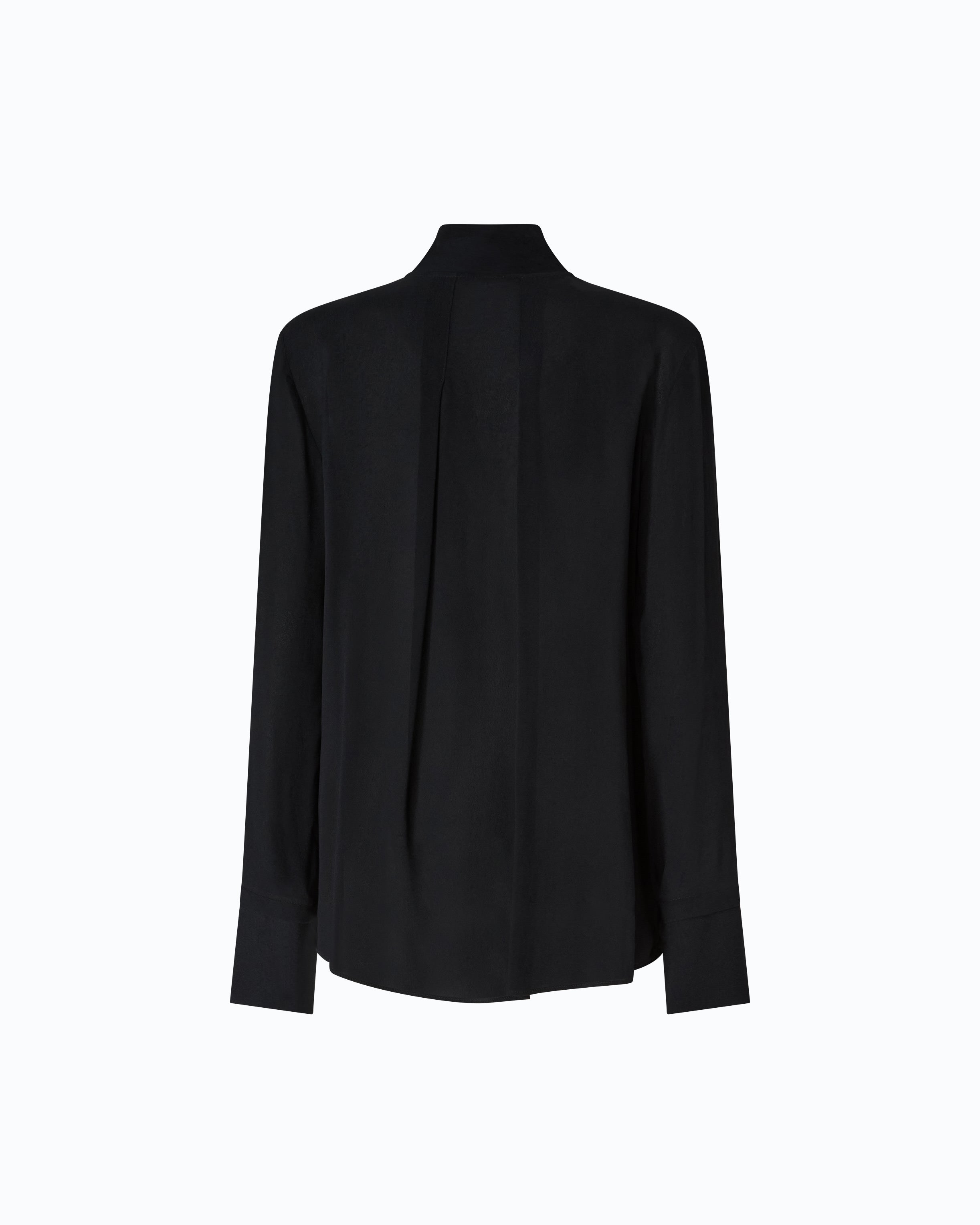 Pinko Brunnera Blouse bluzka czarna wiskoza szarfa