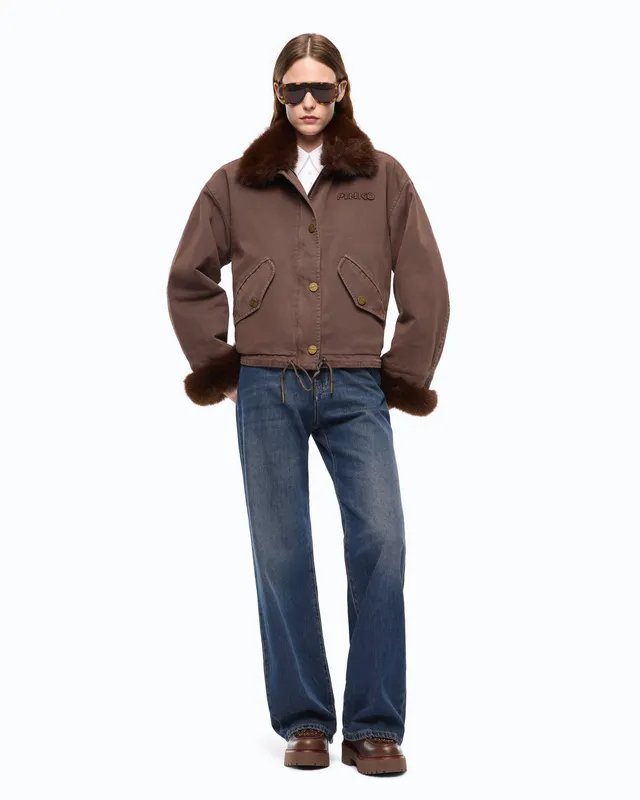 Pinko Garlate Jacket bosmanka bawełniana brązowa