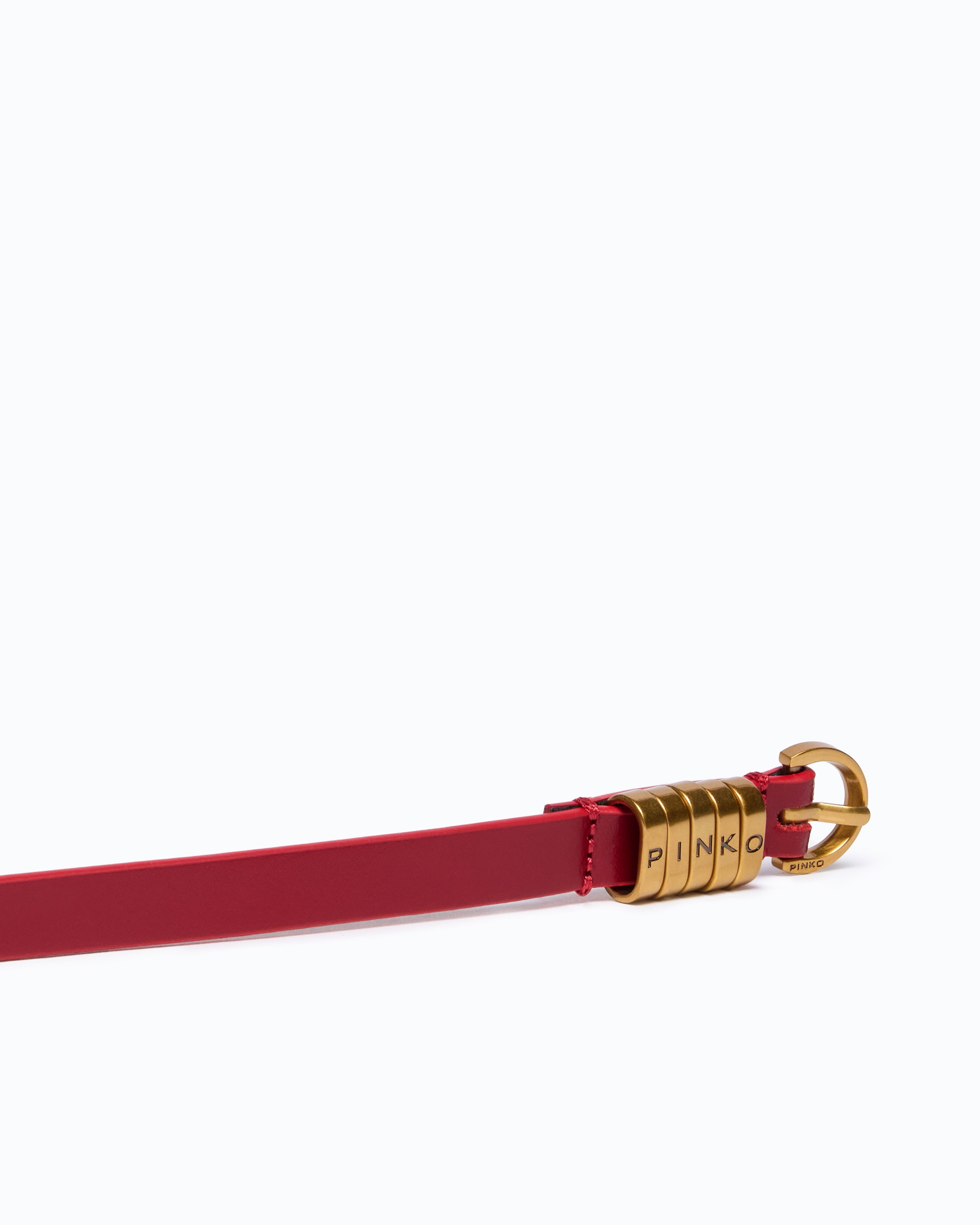 Pinko Saddle Belt H1 pasek skórzany 1,2 cm