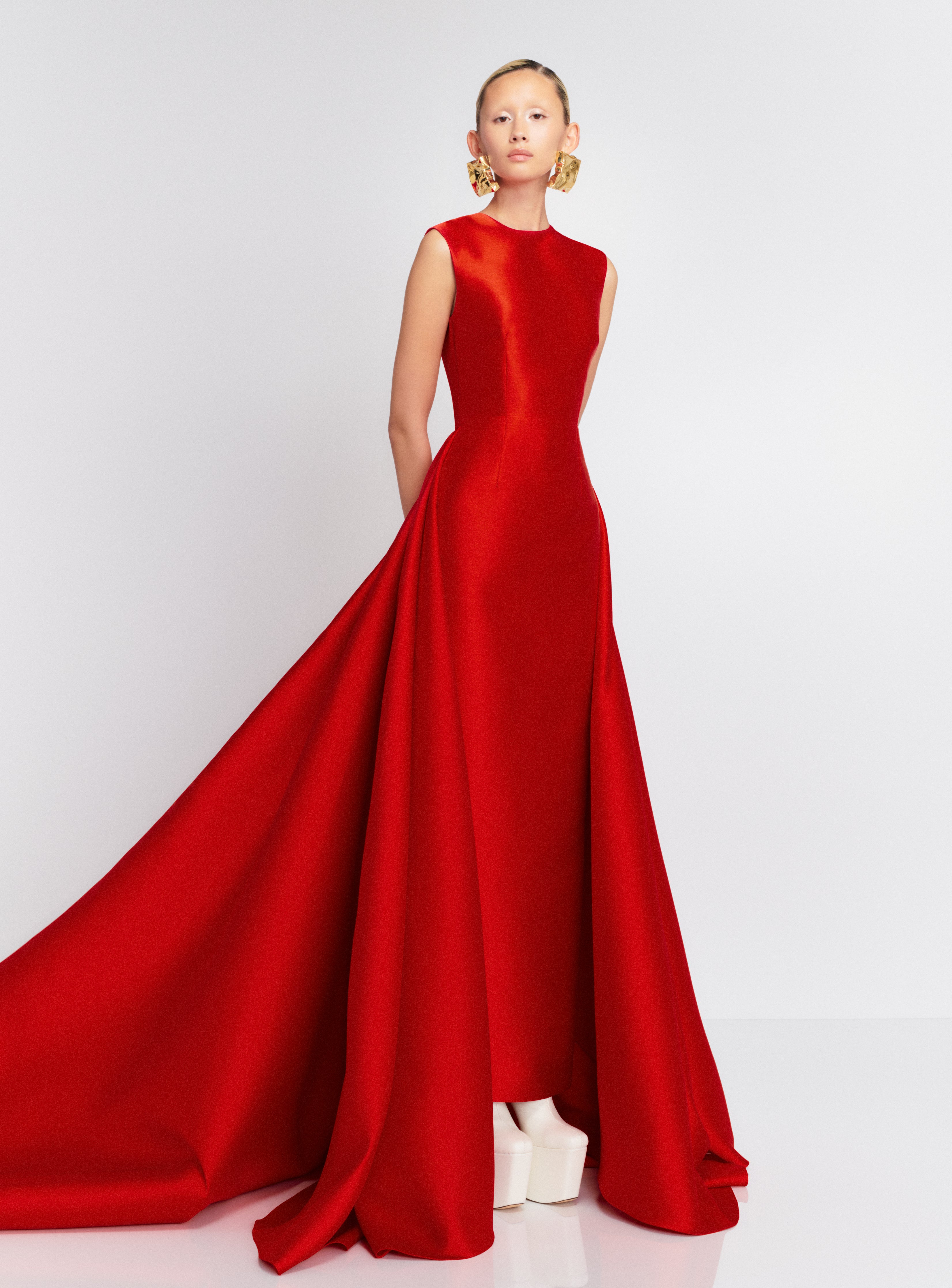 Solace London Larsen sukienka maxi czerwona