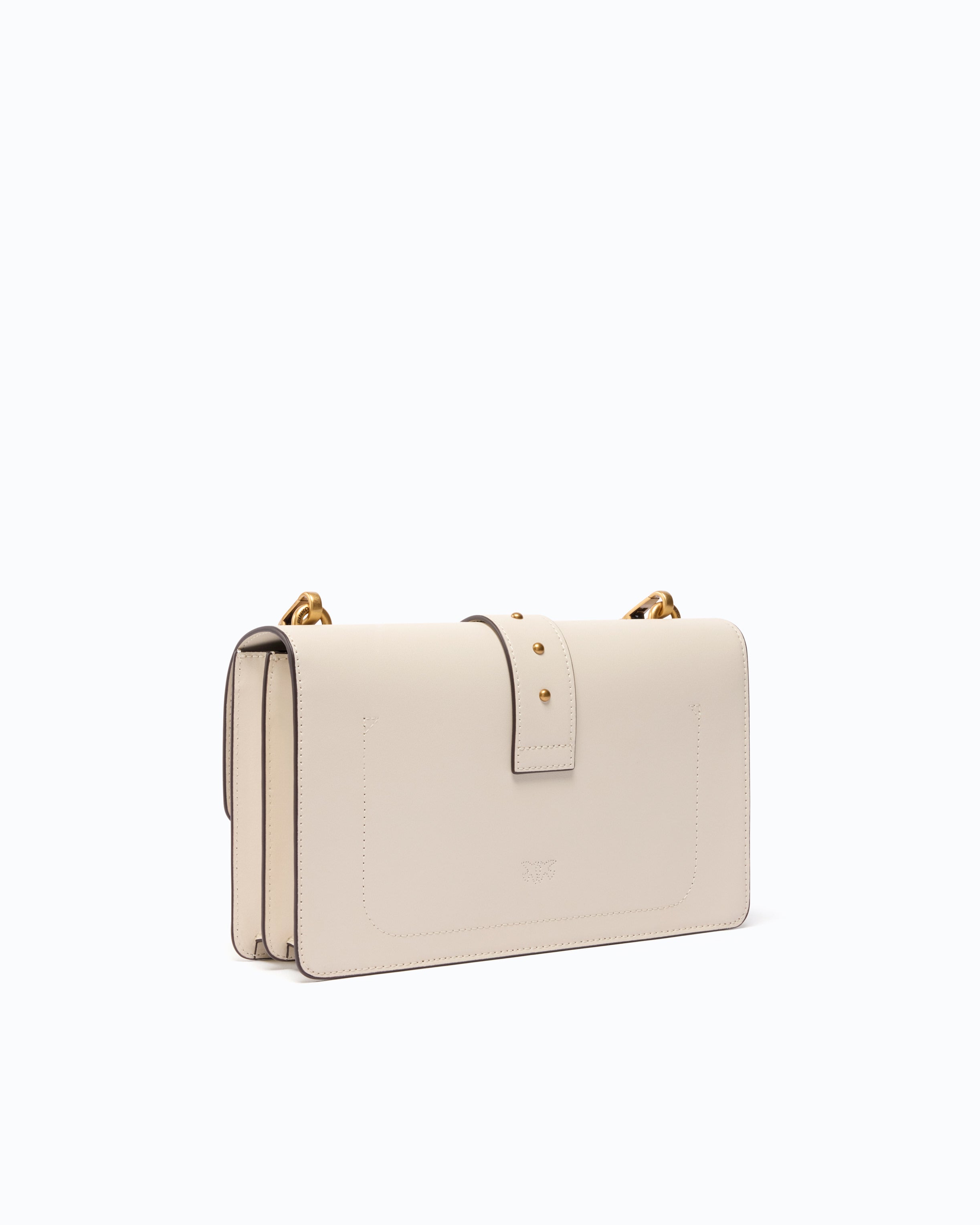Pinko Love Bag One torebka skórzana średnia biała