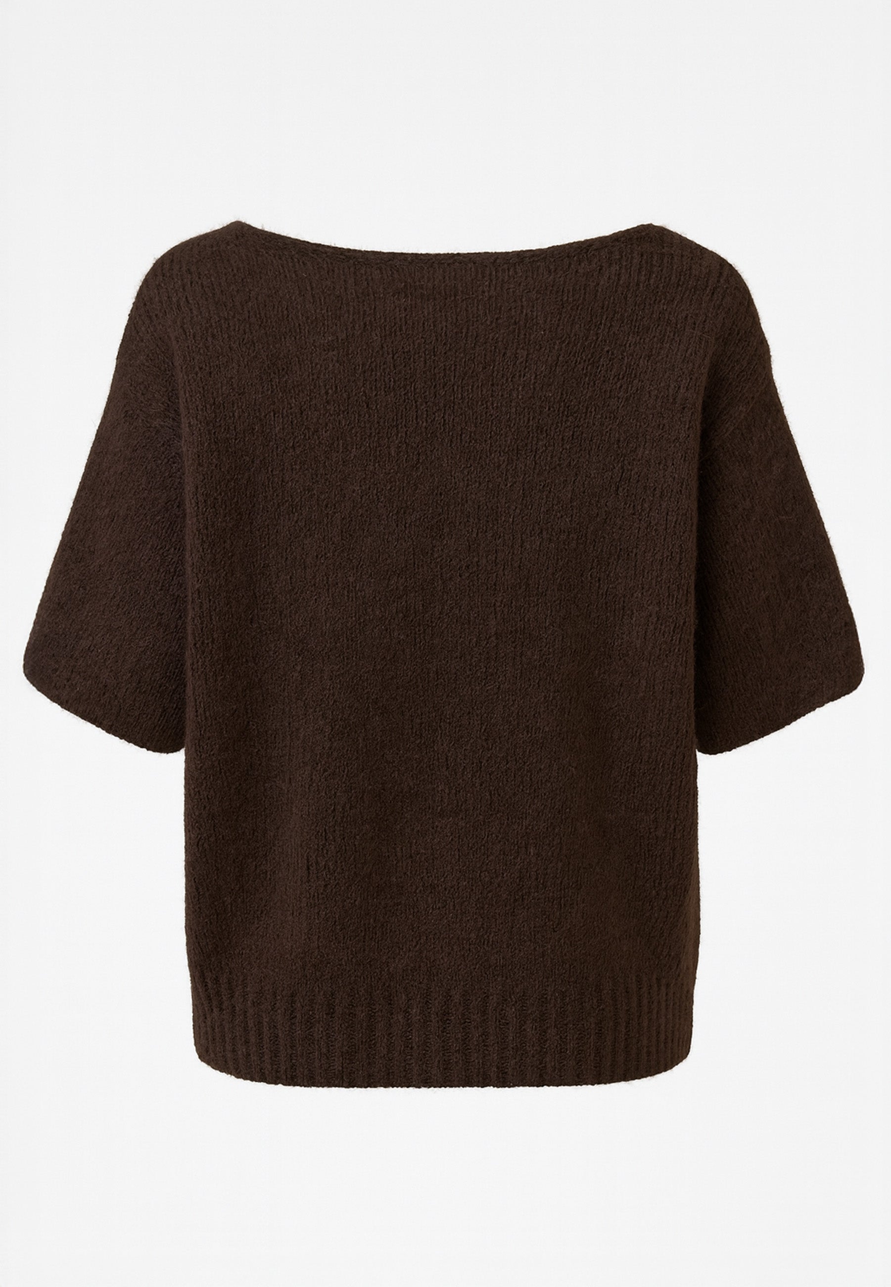 Nudyess Como sweter Brown z alpaki z wiązaniem