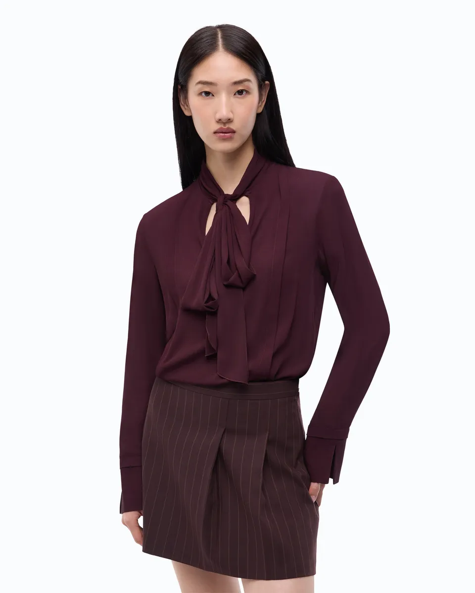 Pinko Brunnera Blouse bluzka bordowa wiskoza
