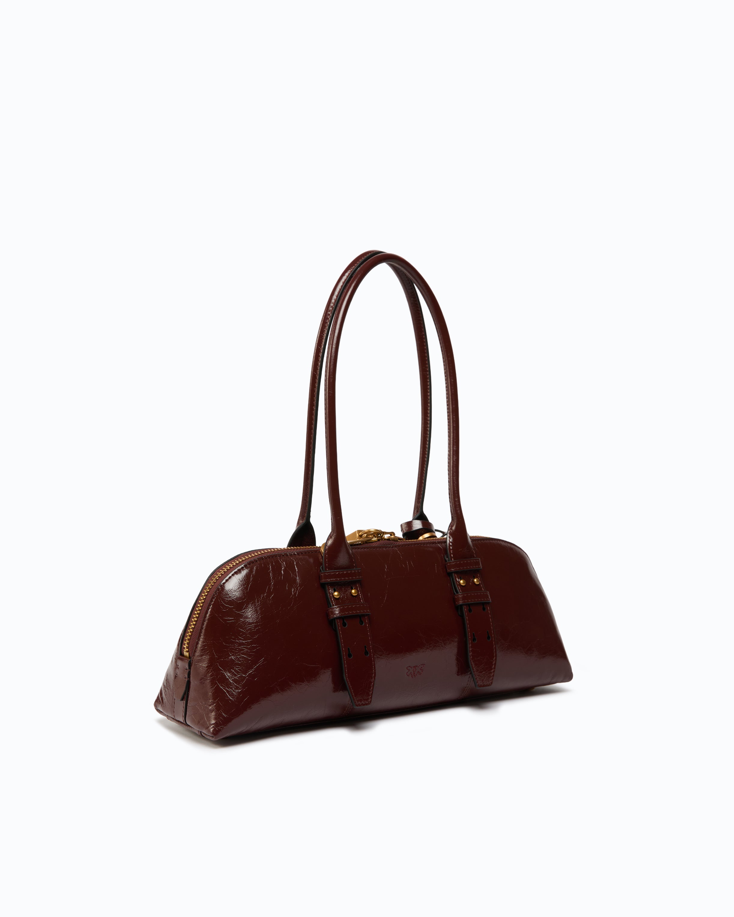 Pinko Escape Bag Horizontal torebka skórzana U błyszcząca