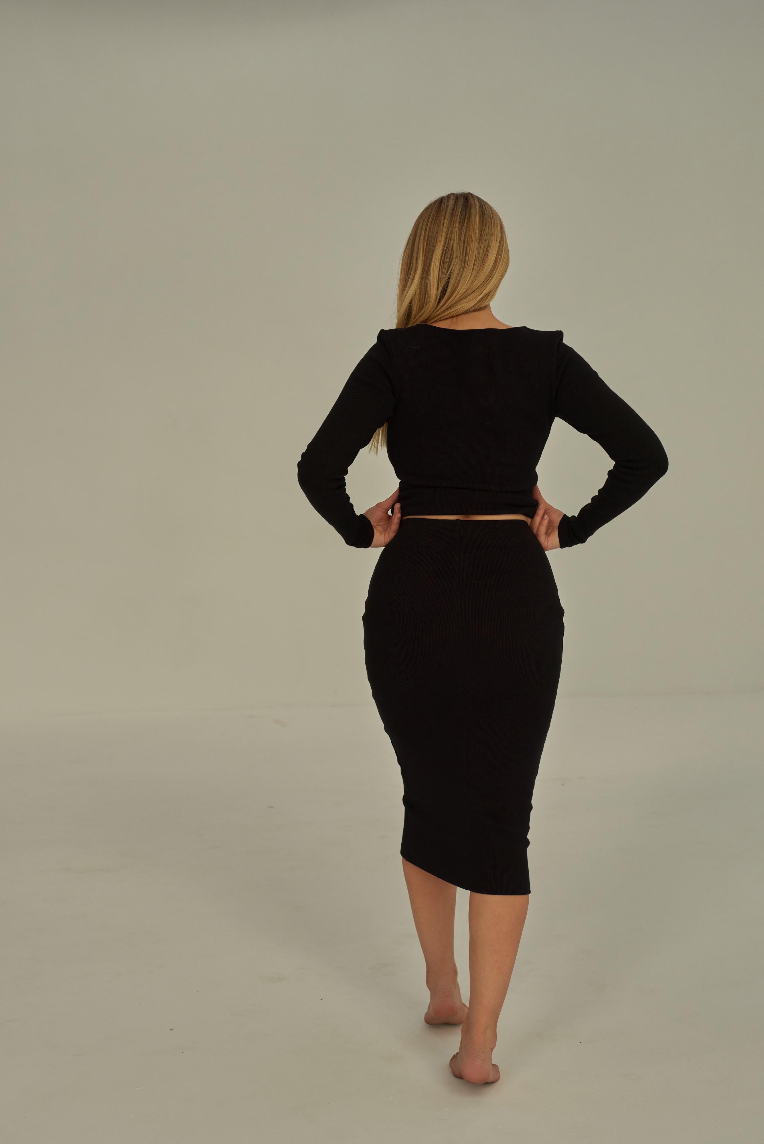 Nudyess Hera top basic prążkowany Ecru