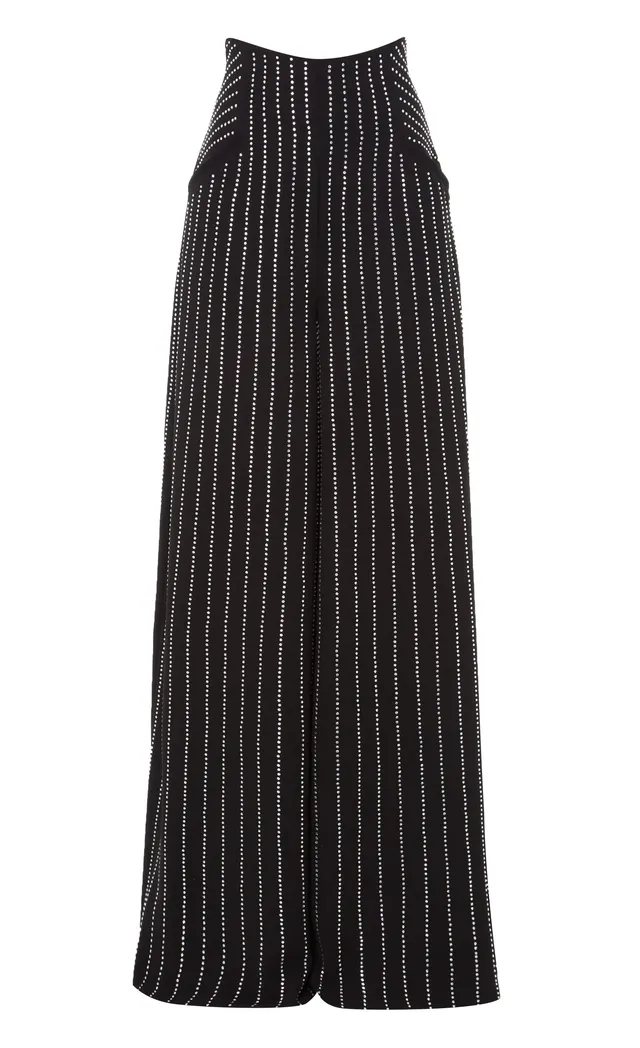 Temperley London Villanelle spodnie czarne z cyrkoniami