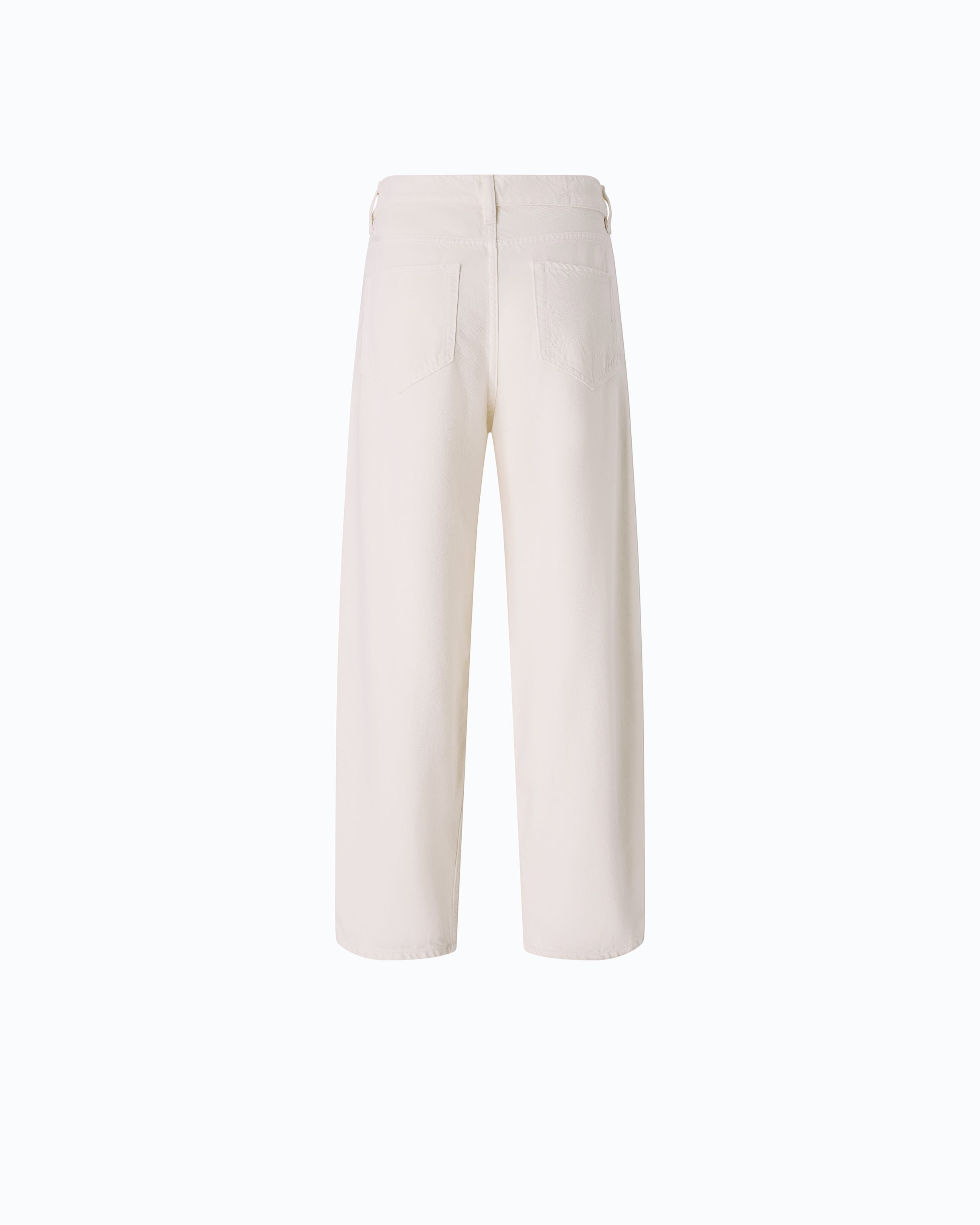 Pinko Balloon Fit jeans damskie biale szeroka nogawka