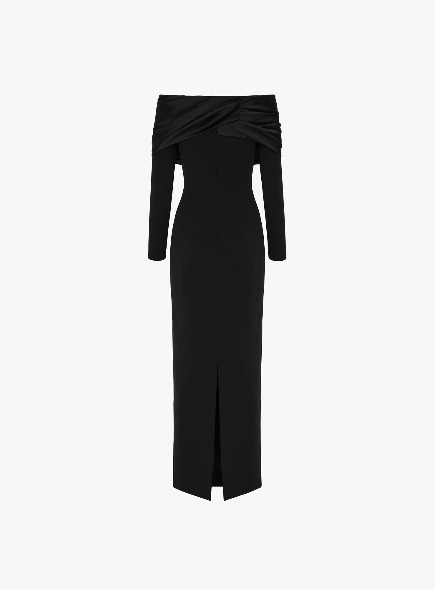 Solace London Bradshaw sukienka wieczorowa maxi czarna odkryte ramiona