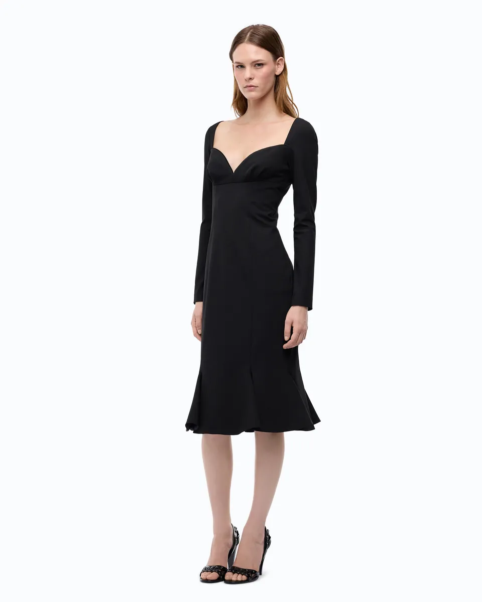 Pinko Opel Dress sukienka midi czarna dopasowana