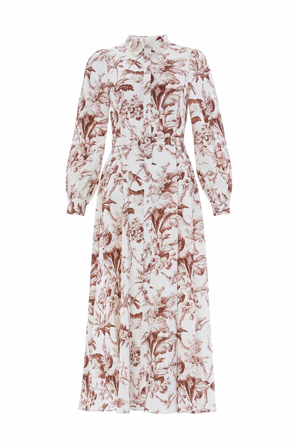 Needle & Thread Marie Toile de Jouy sukienka koszulowa żakardowa