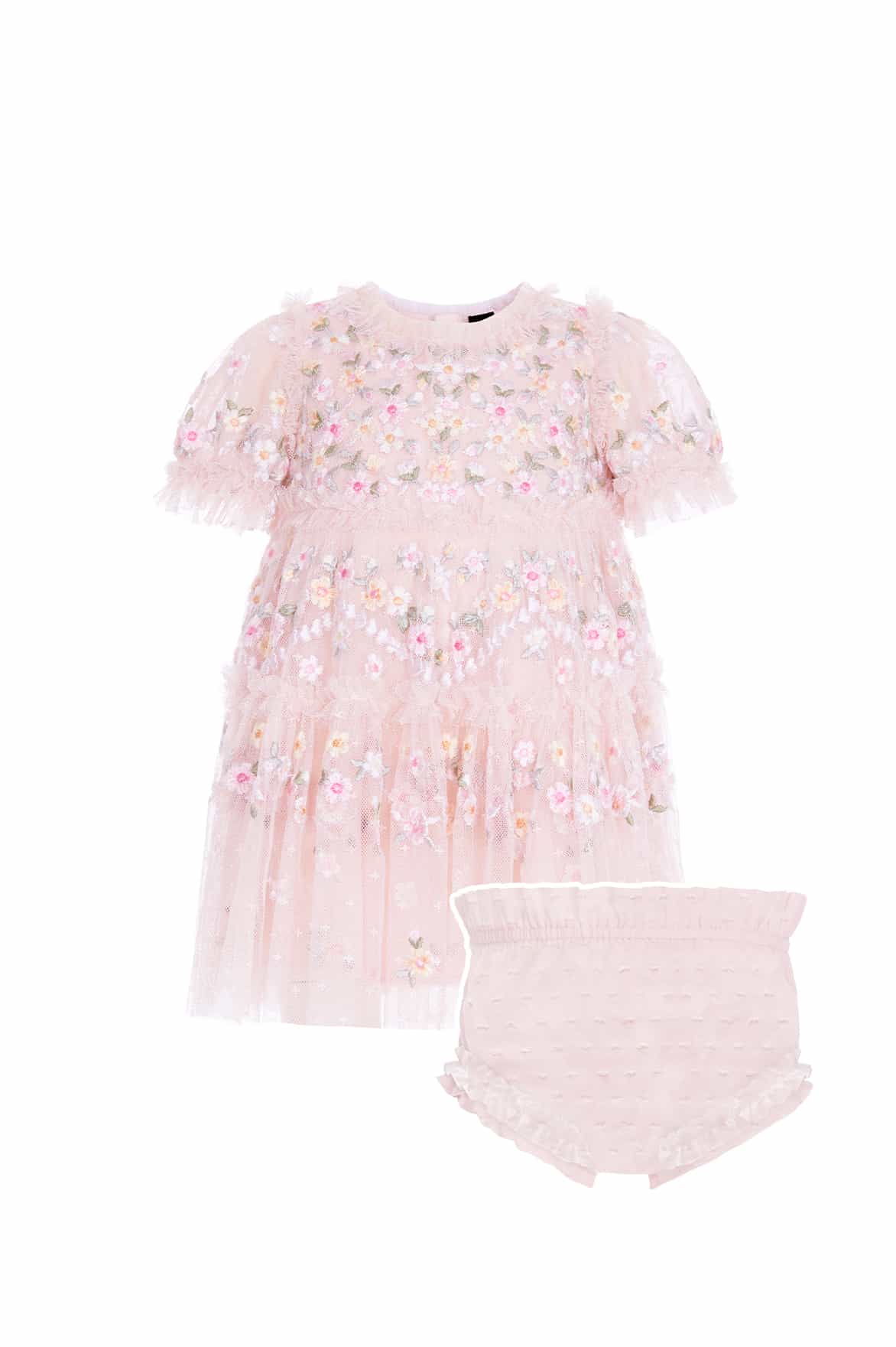 Needle & Thread Garland Ribbon Baby Dress sukienka różowa