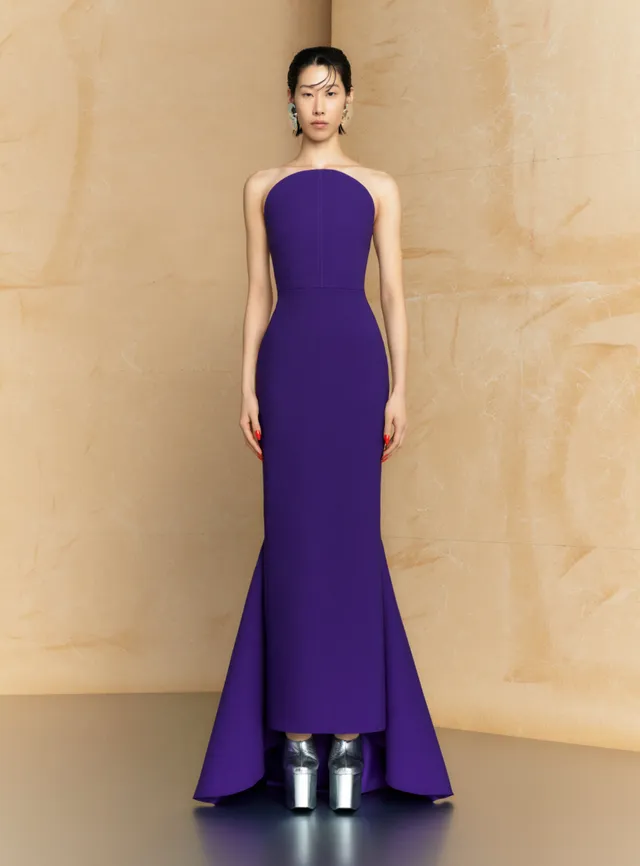 SOLACE LONDON The Citra Maxi Dress sukienka ametystowa