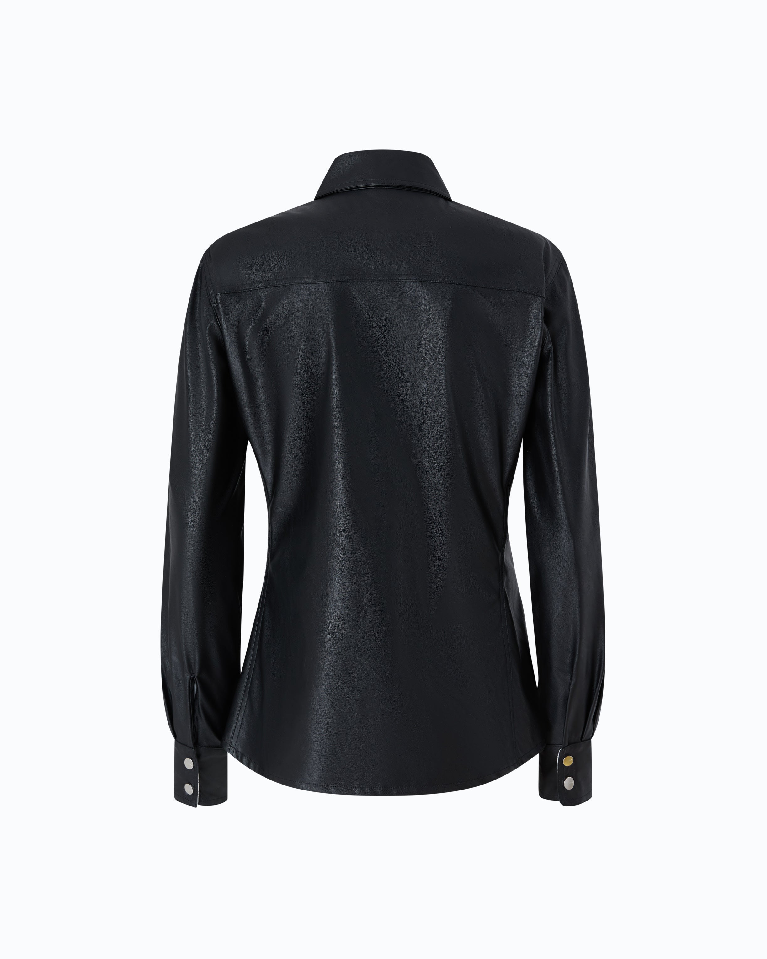 Pinko Cambria Shirt koszula skórzana czarna