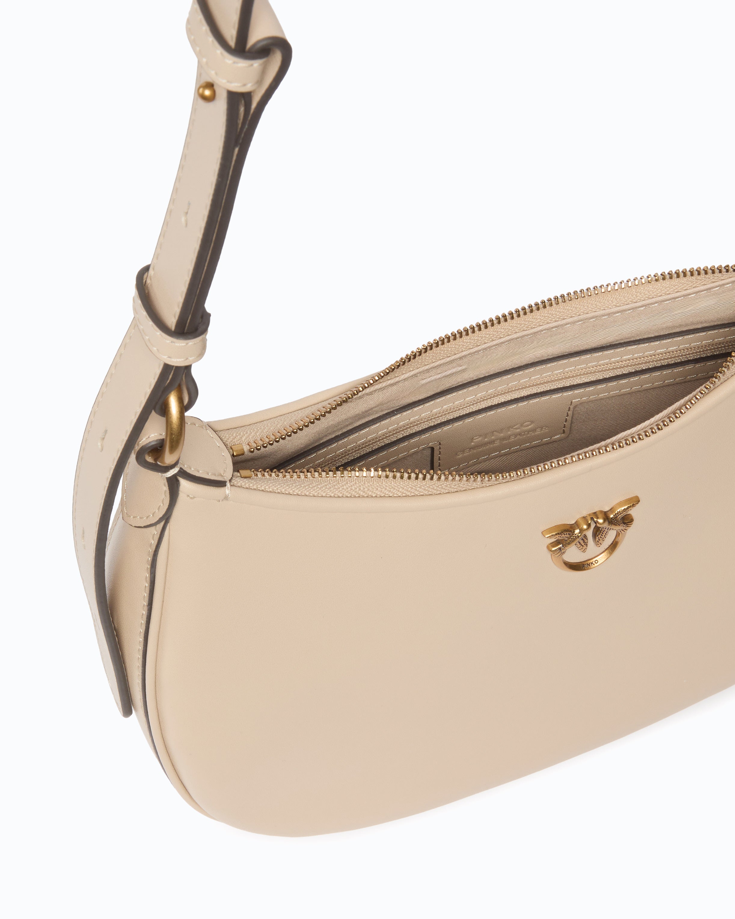 Pinko Love Bag Half Moon Mini torebka beżowa