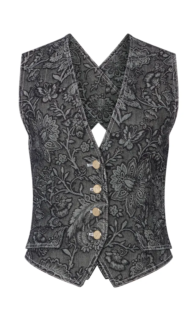 Temperley London Francis kamizelka jeansowa Washed Black