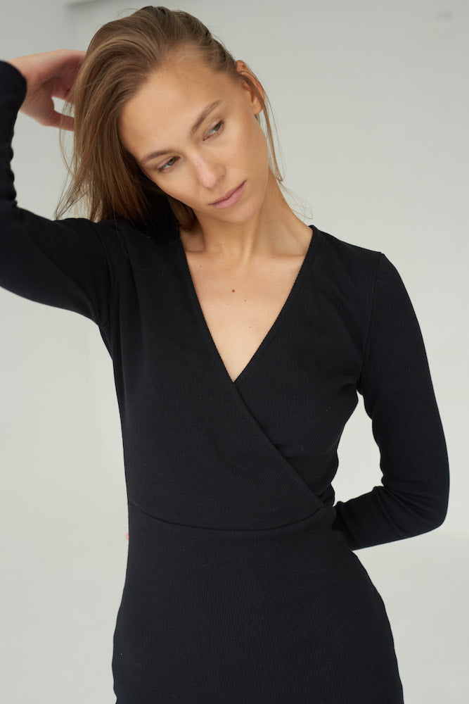 Nudyess Manhattan sukienka midi Black V