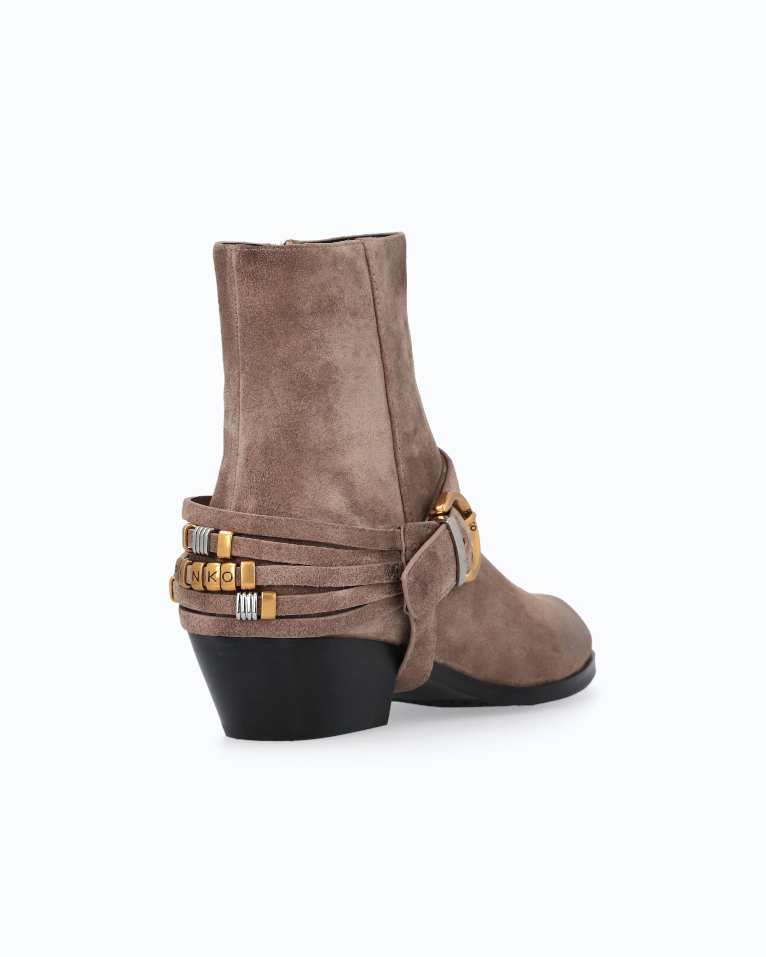 Pinko Jane 07 Ankle Boot botki zamszowe brązowe