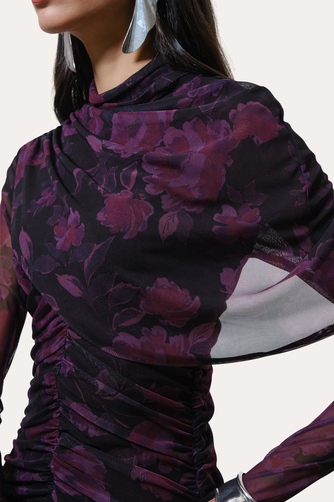 Elie Tahari Georgia sukienka wild rose midi bodycon