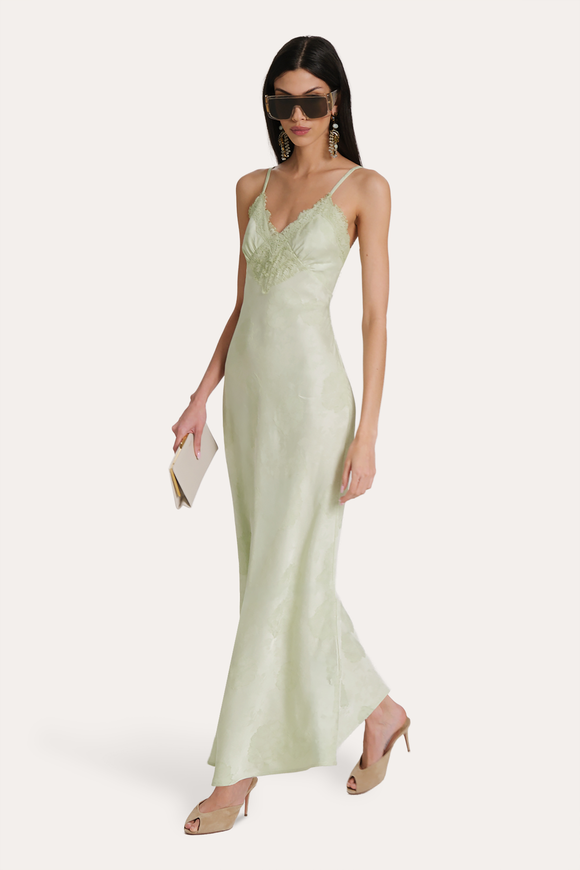 Elie Tahari Savannah Dress sukienka Sage Mist żakardowa