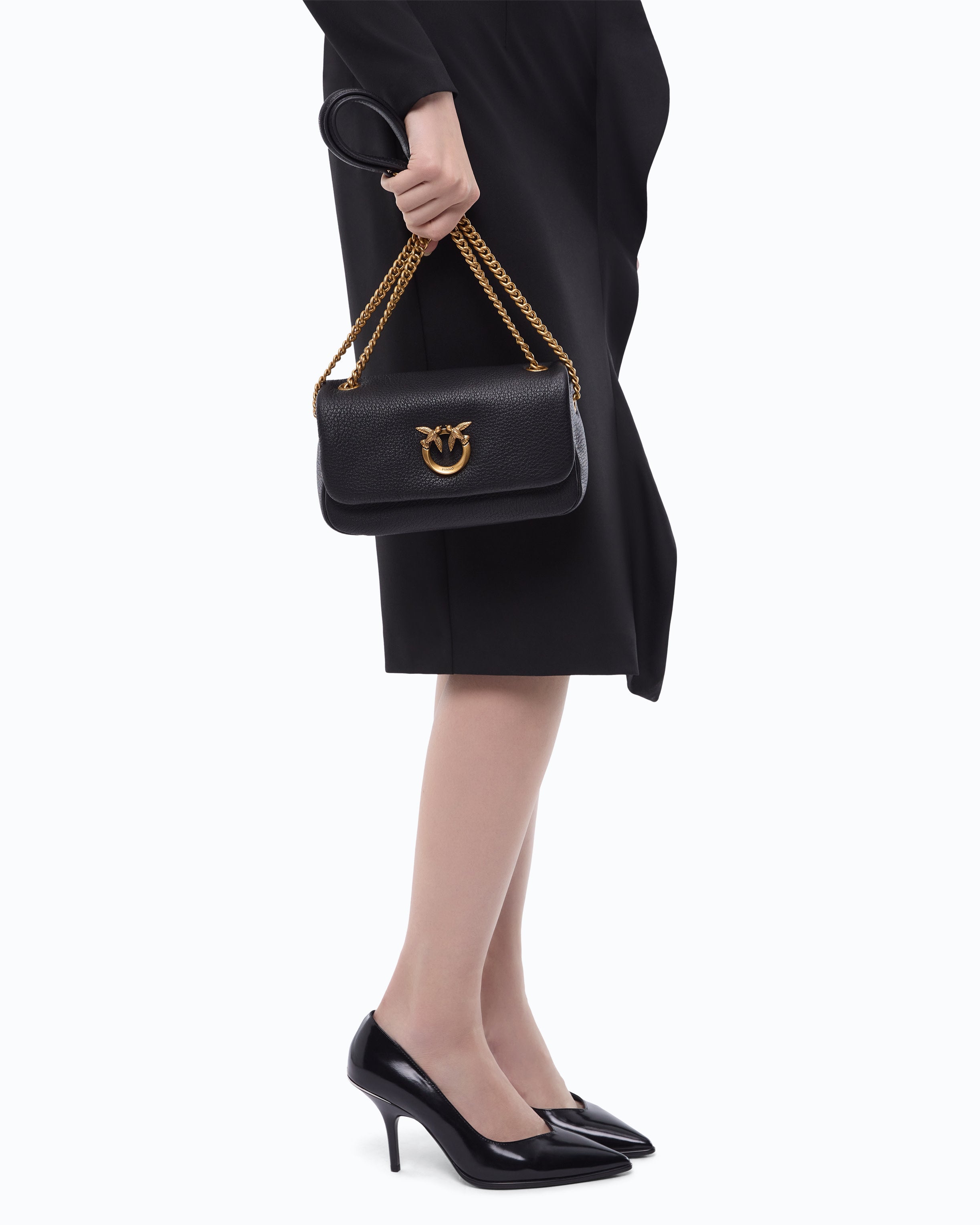 Pinko Mini Love Bag Click torebka crossbody skórzana