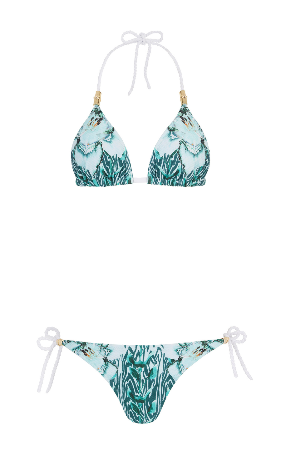 Temperley London Liana dół bikini niebieski wiązany
