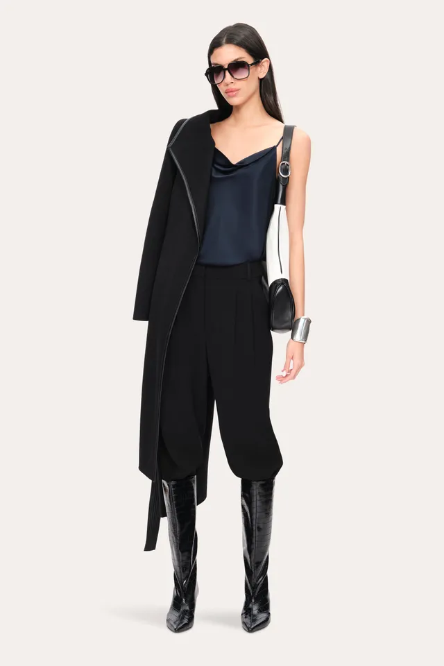 Elie Tahari Silk Draped Camisole top Stargazer jedwabny