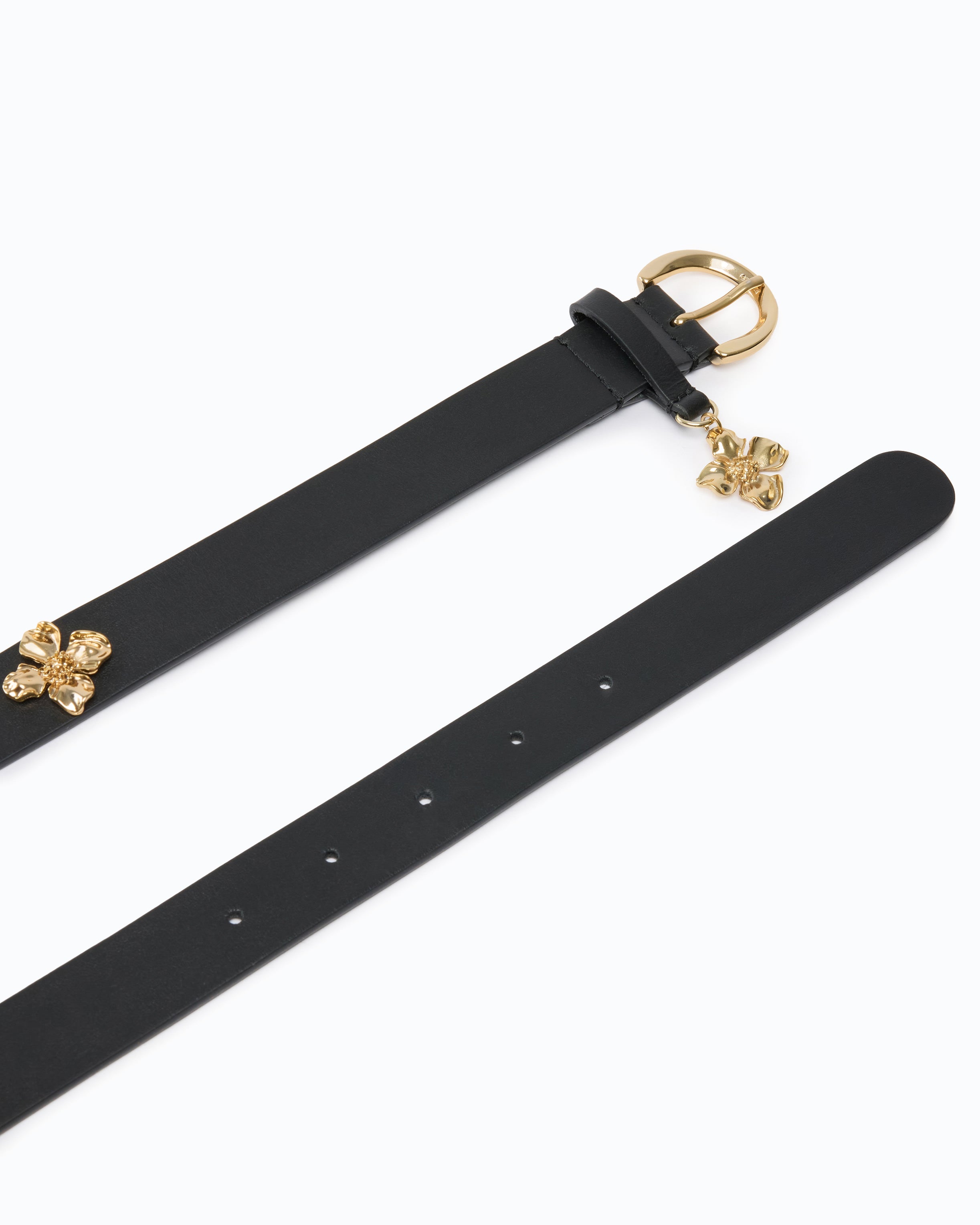 Pinko Low Belt H2.5 pasek skórzany czarny 2 cm