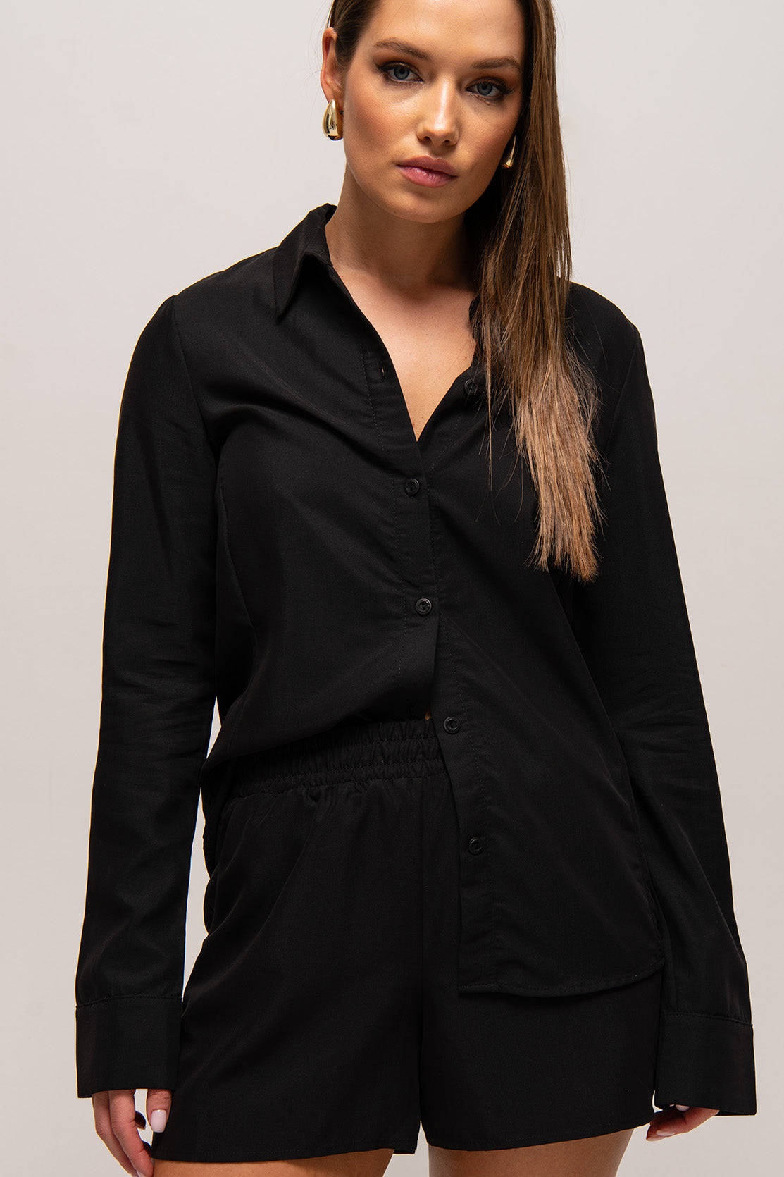 Nudyess Adell spodenki krótkie Black tencel