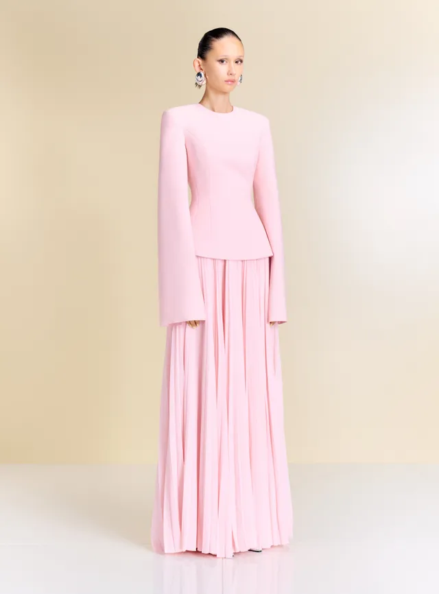 Solace London Callisto maxi sukienka wieczorowa Pale Pink