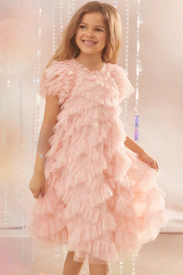 Needle & Thread Genevieve Kids Dress sukienka różowa tiulowa