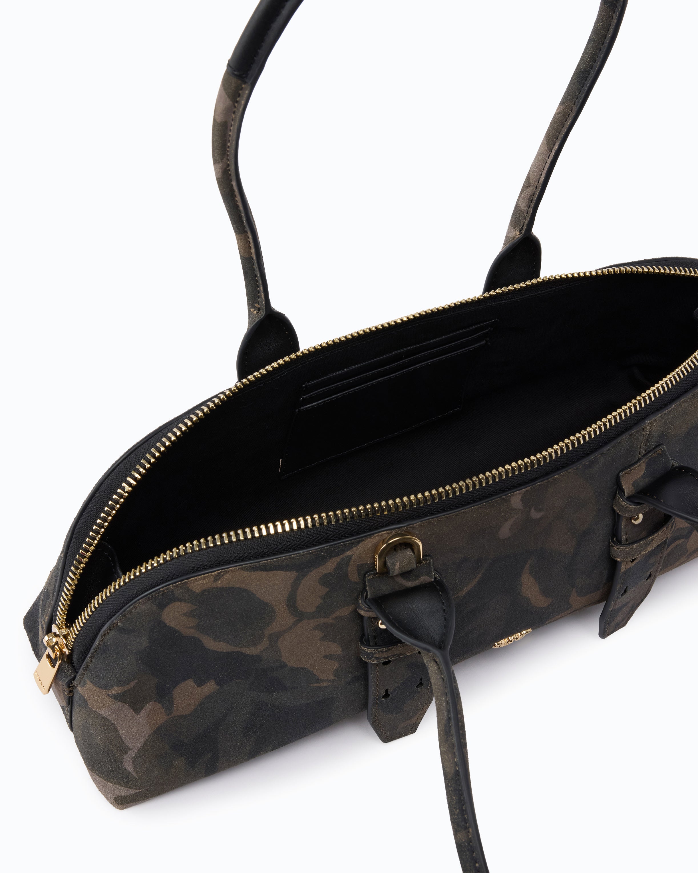 Pinko Escape Bag Horizontal torebka moro zamszowa