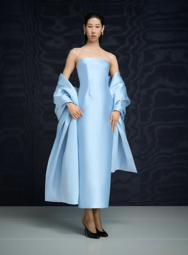 Solace London Renee sukienka Ice Blue bez ramiączek