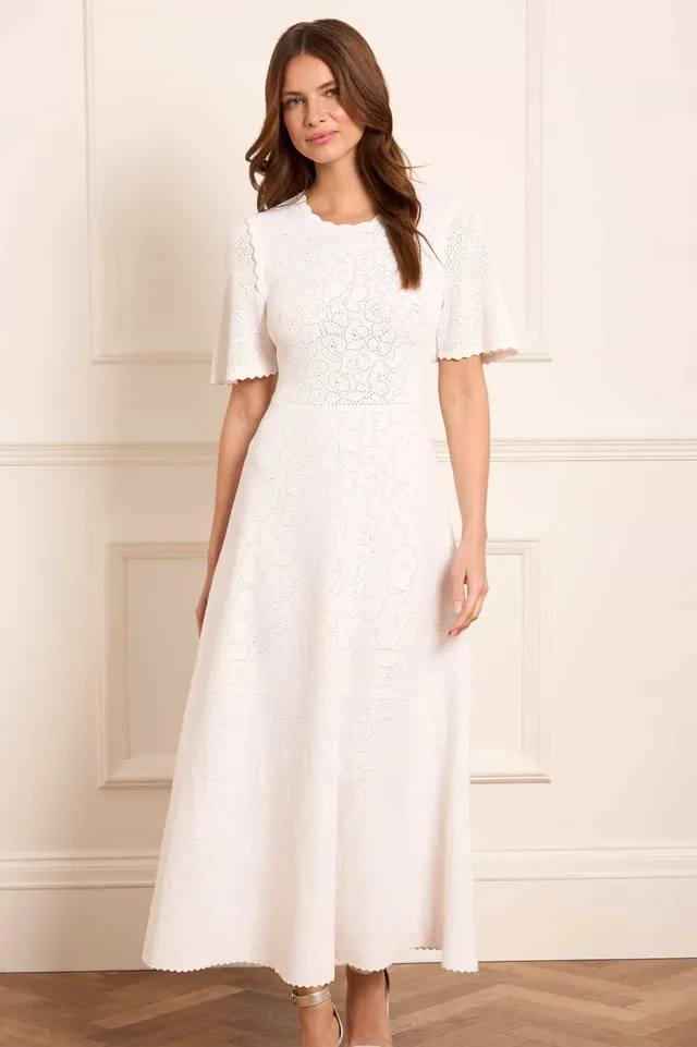 Needle & Thread Floral Pointelle Knit Gown sukienka dzianinowa