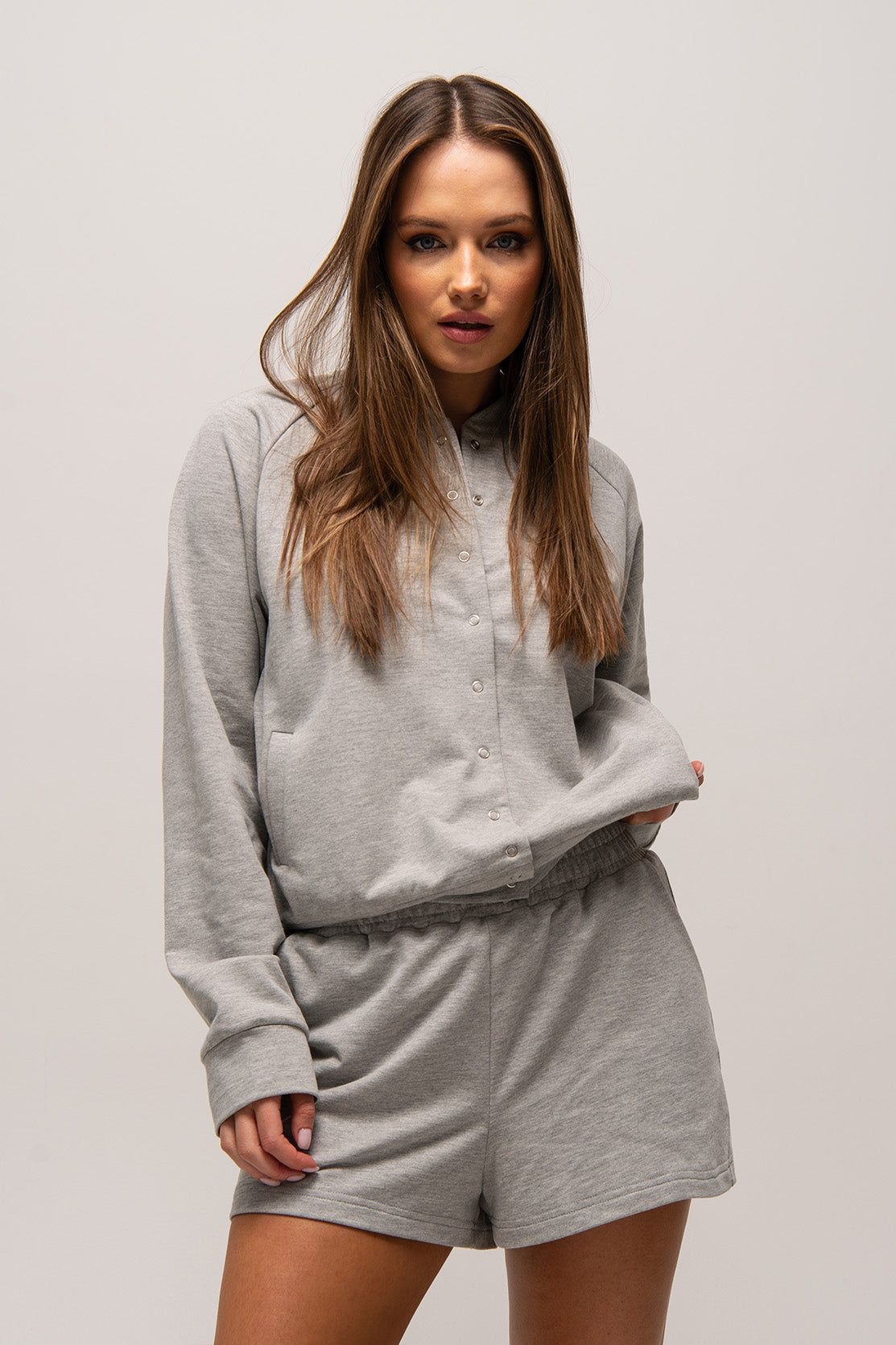 Nudyess Aesthetic bomber melanż bawełniany