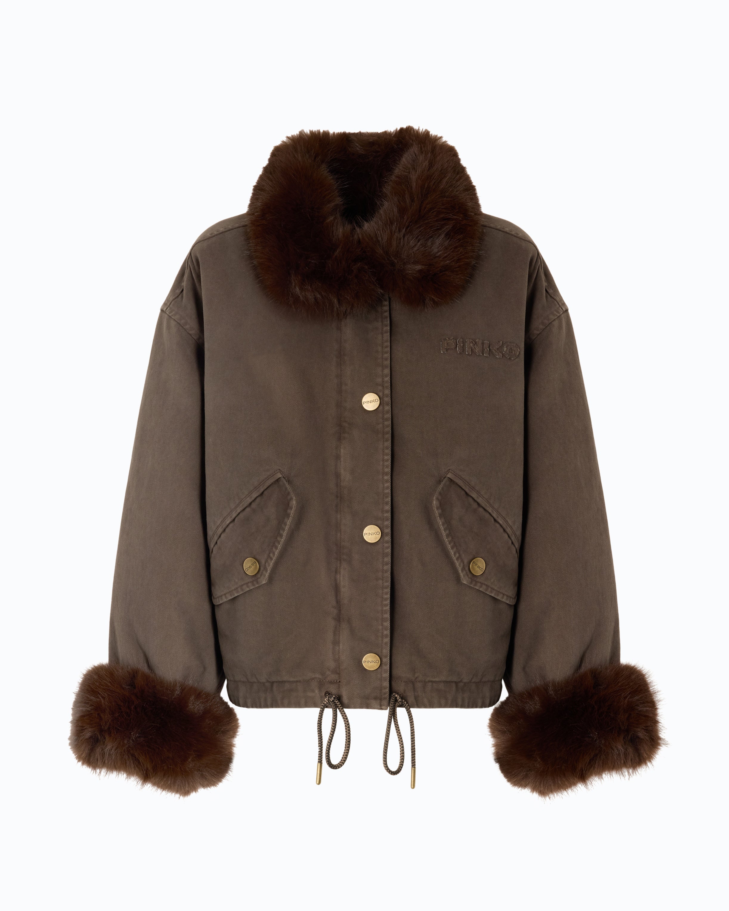 Pinko Garlate Jacket bosmanka bawełniana brązowa