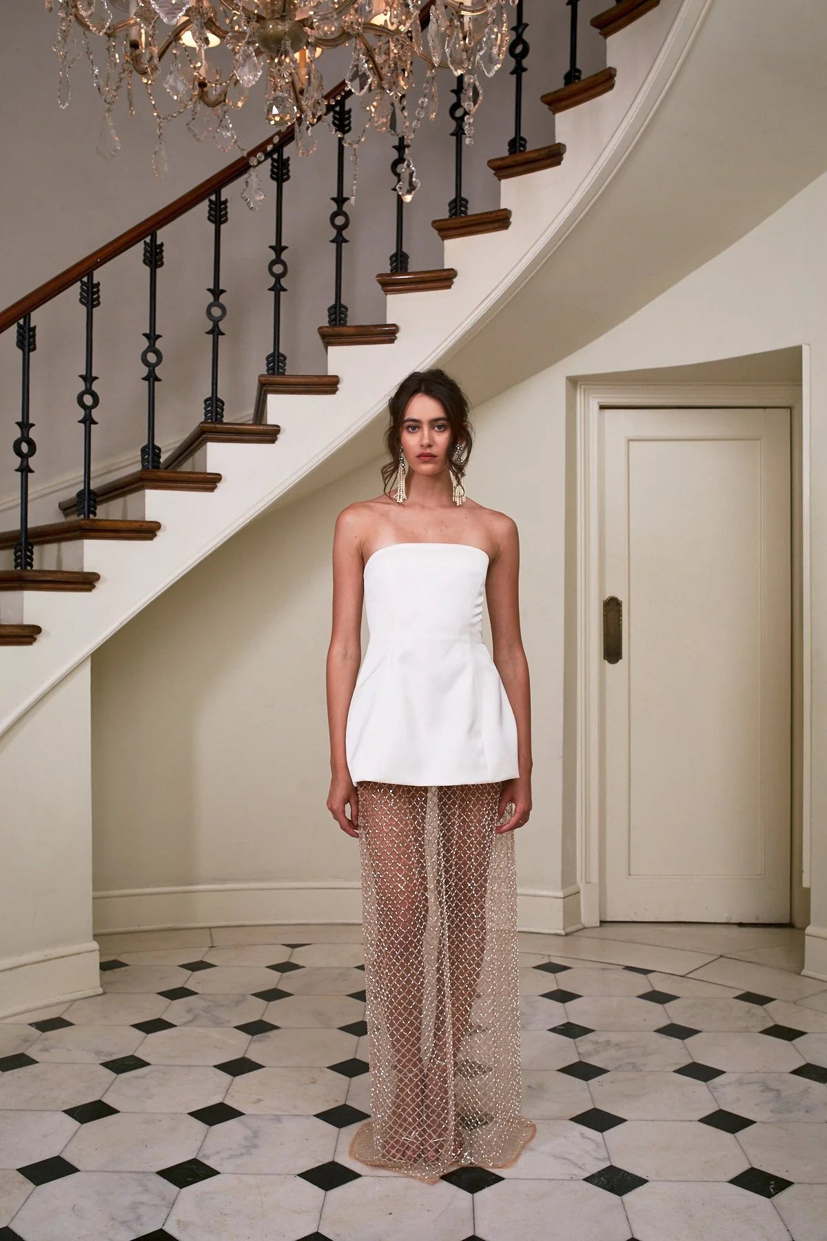 Delfi Collective Gemma sukienka ivory satyna