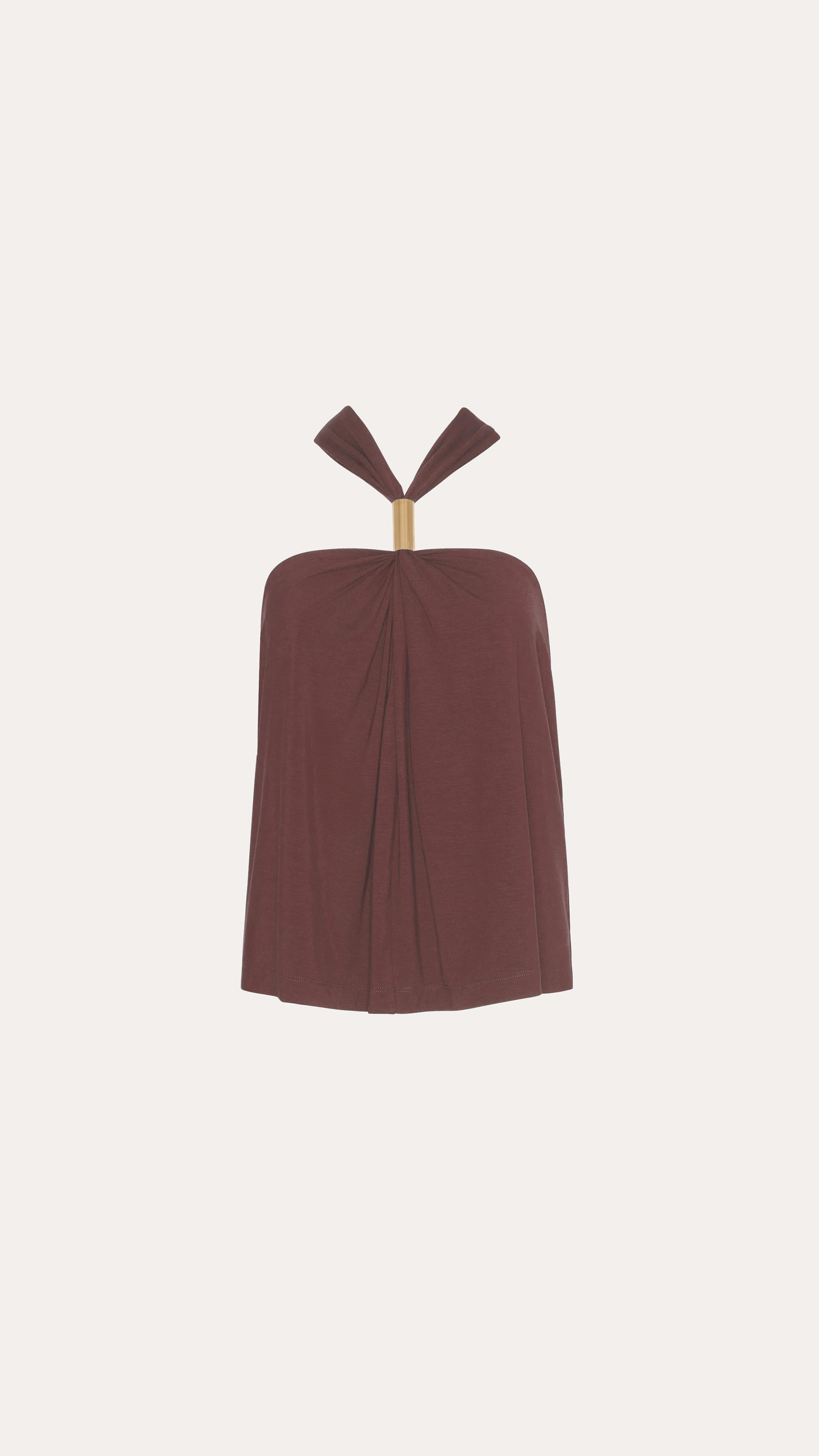 Elie Tahari Lila Halterneck Top bluzka Vintage Rouge