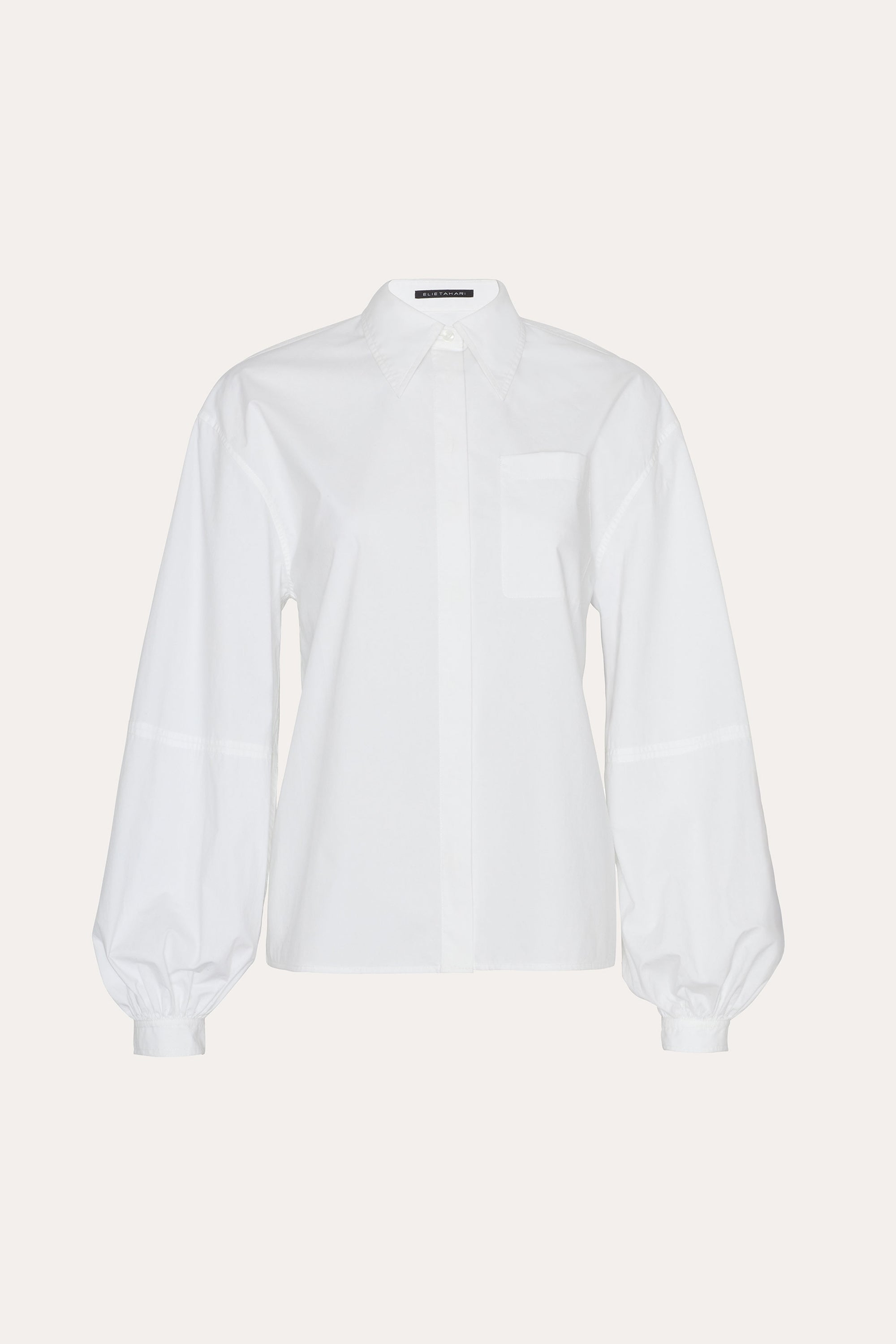 Elie Tahari Cleo Poplin koszula biała bawełna