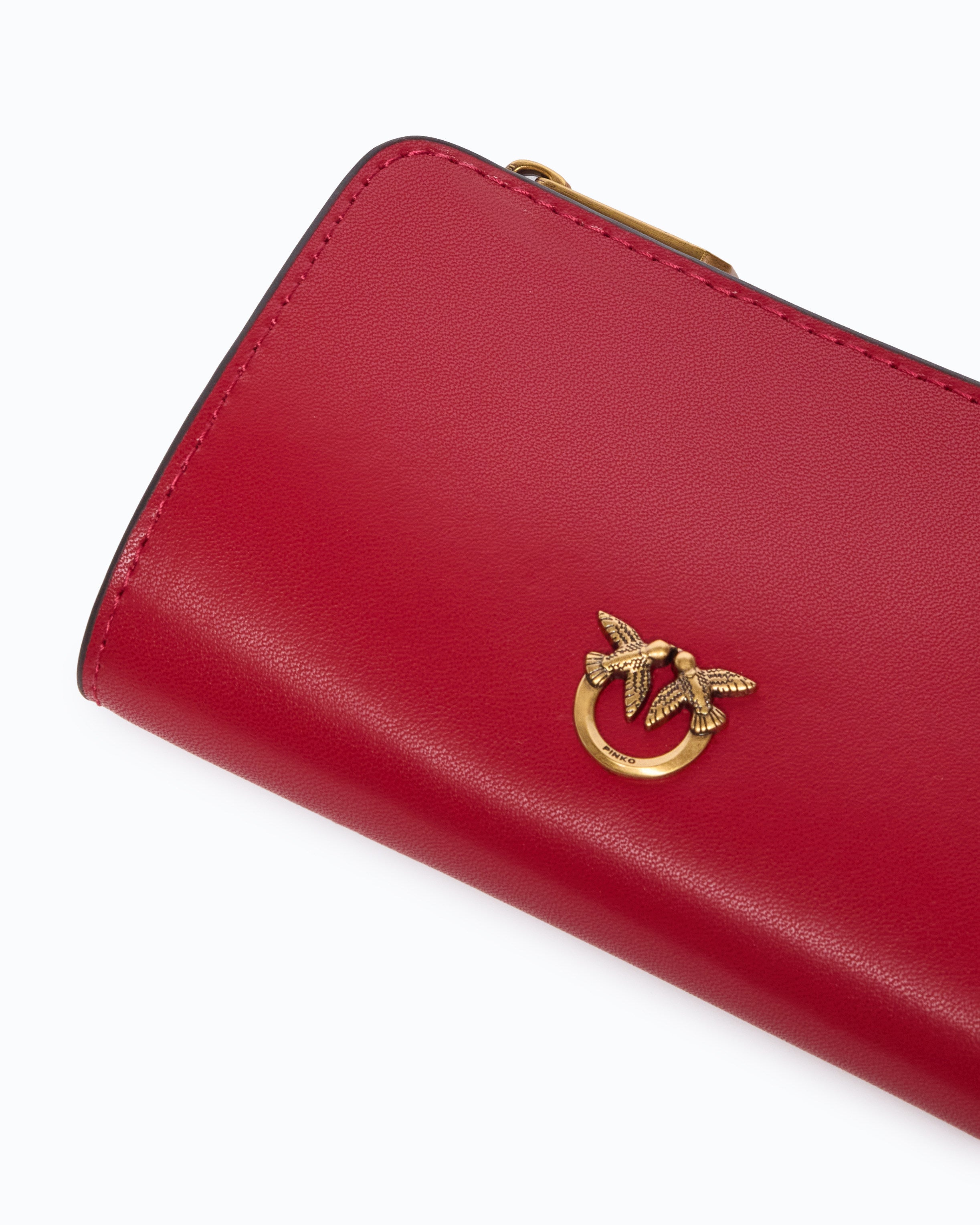 Pinko Mini Wallet portfel skórzany mały czarny