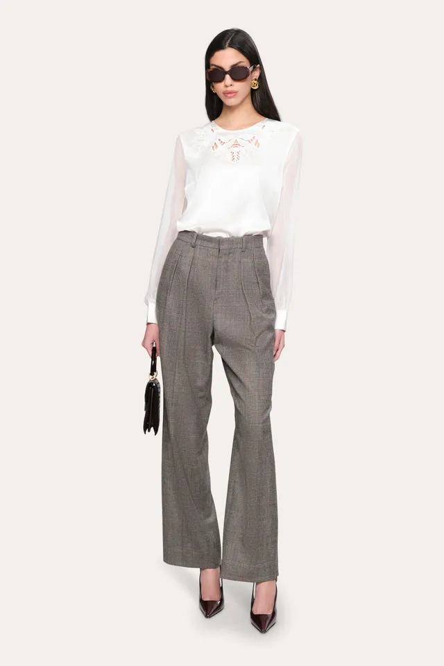 Elie Tahari Olivia bluzka jedwabna Fresh Pearl