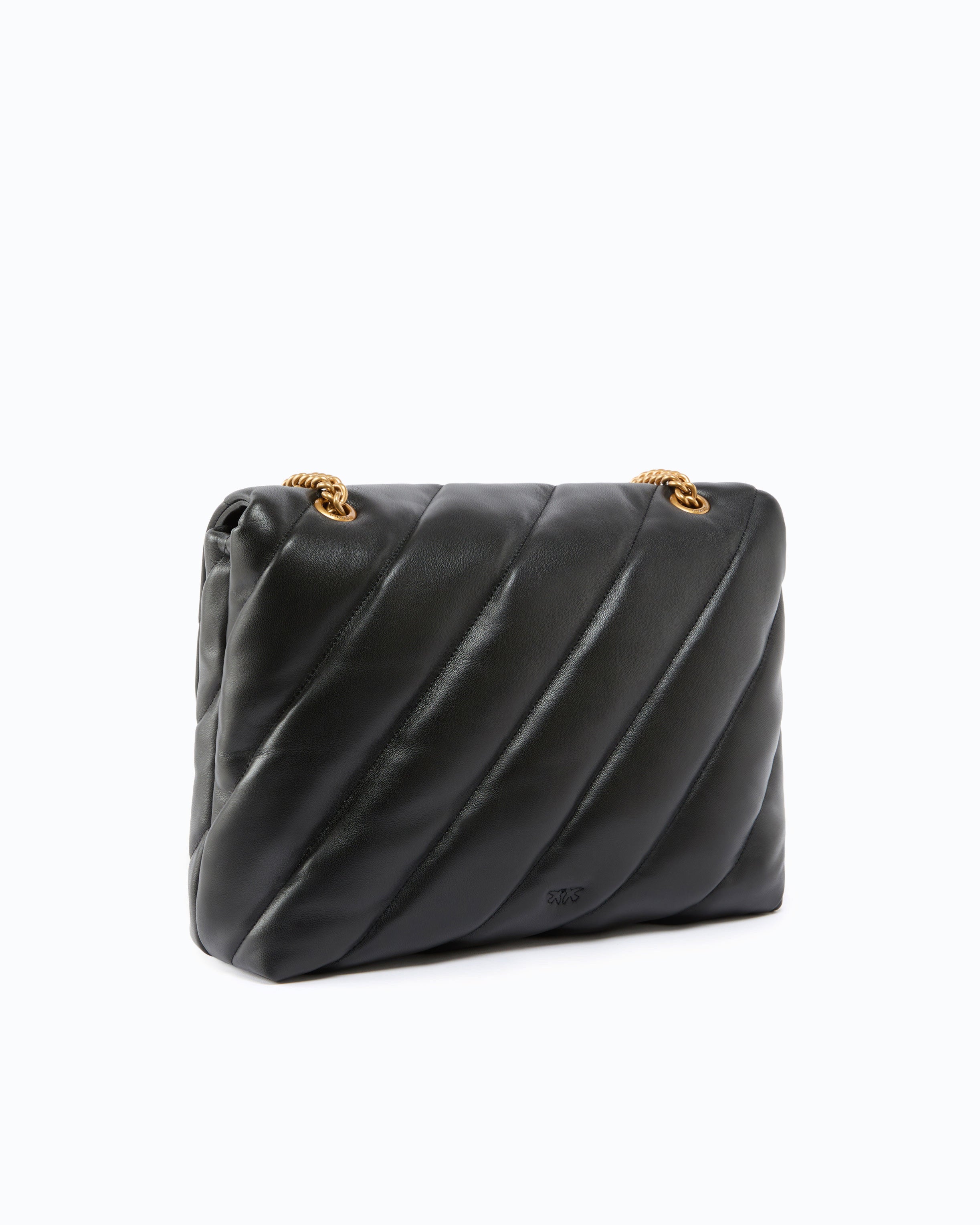 Pinko Big Love Bag Puff Maxi Quilt torebka czarna pikowana