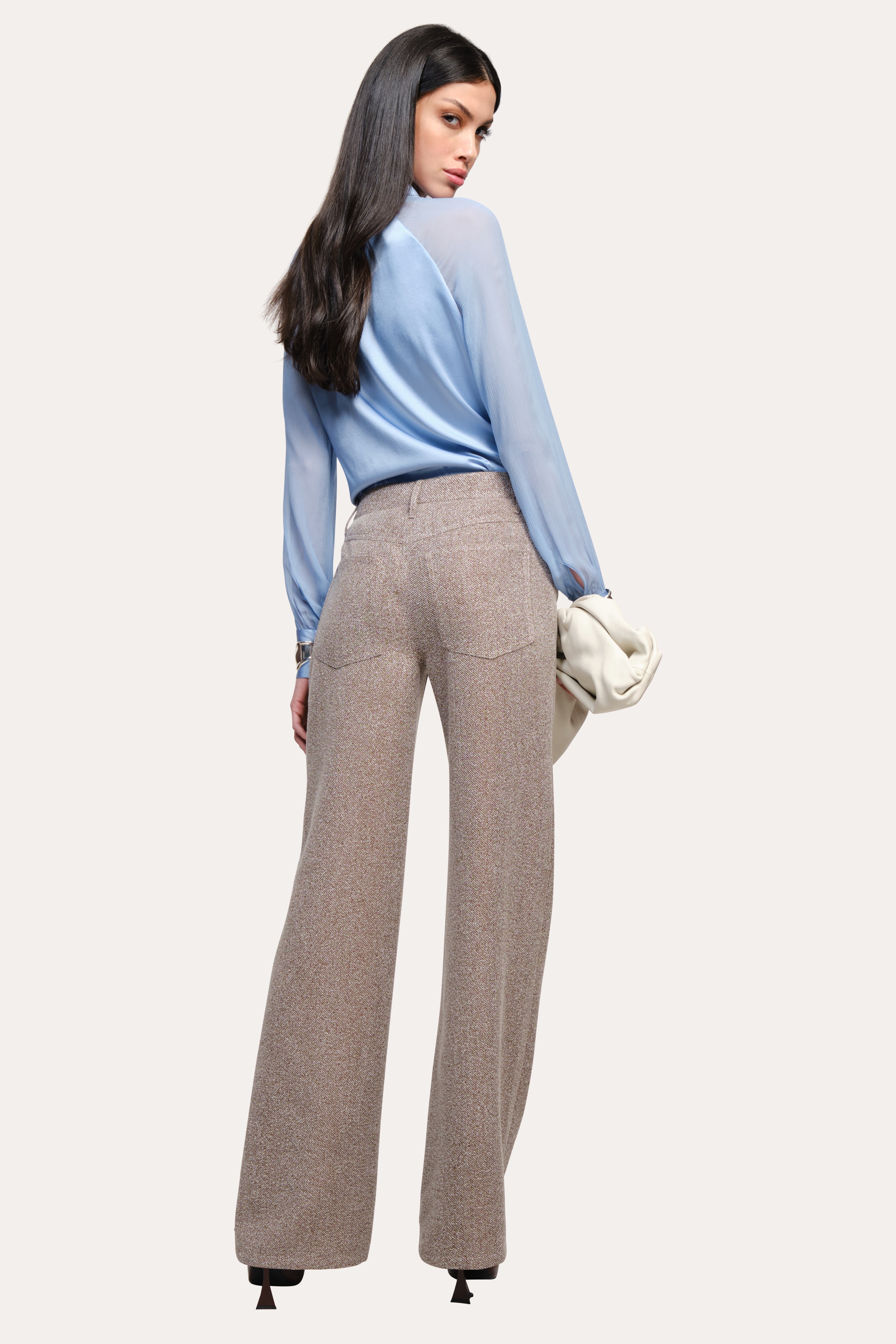 Elie Tahari Juliette spodnie boucle Brown Melange