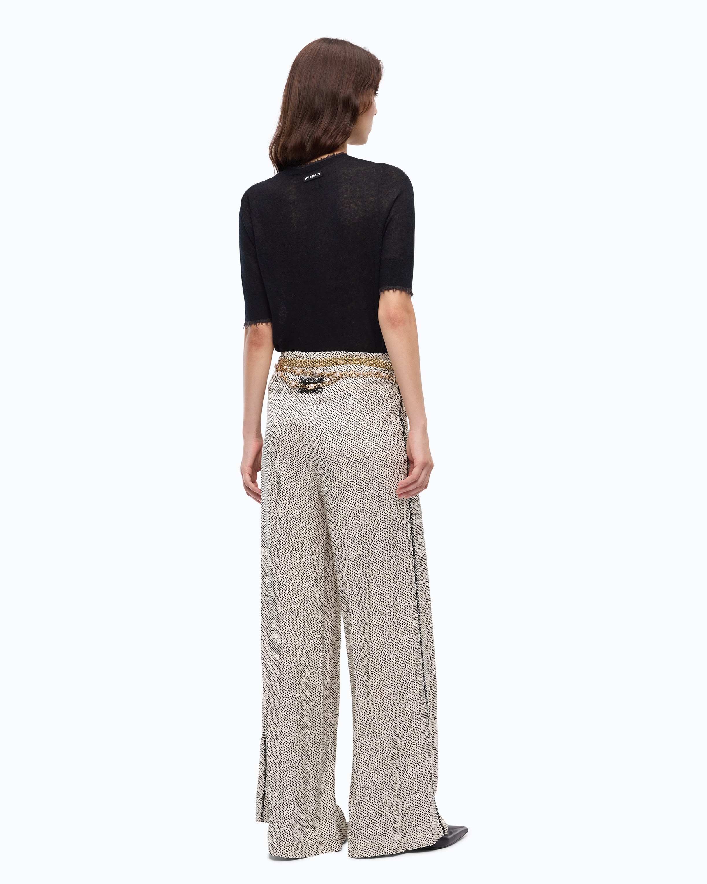 Pinko Nicosia Sweater sweter czarny wełna merynosów