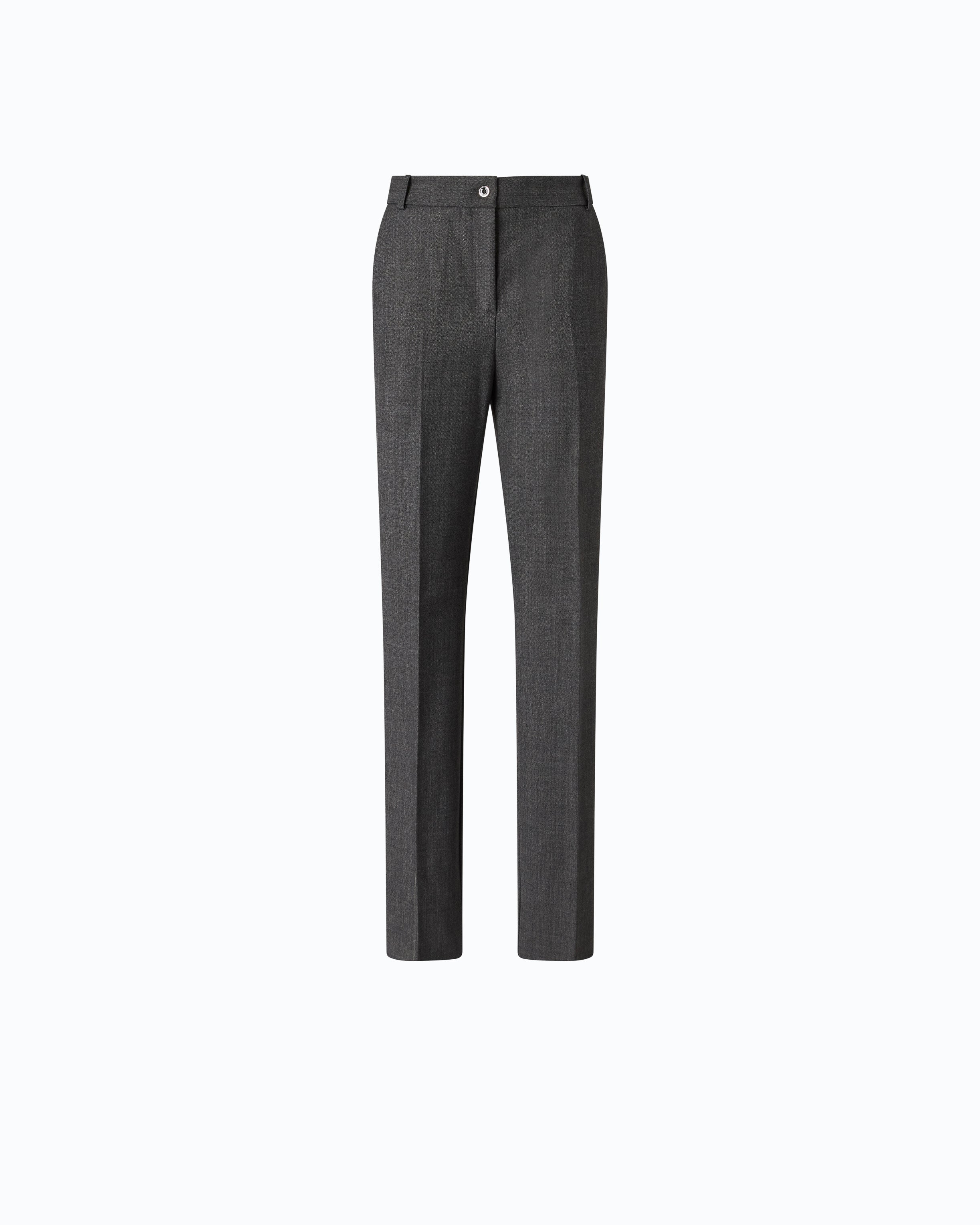 Pinko Pleione Pants spodnie cygaretki wełna szare