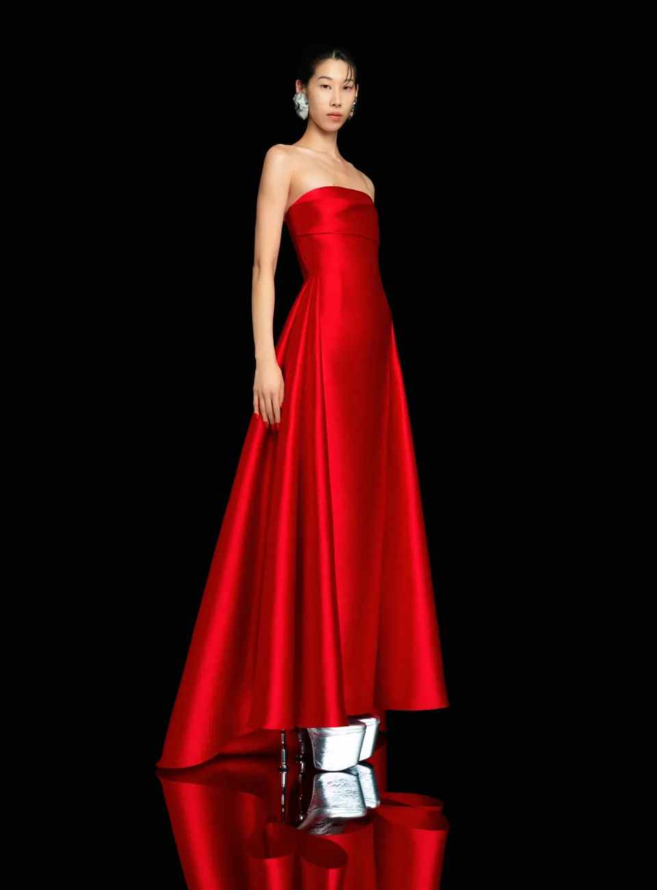 Solace London Tiffany sukienka wieczorowa czerwona rozm. 10