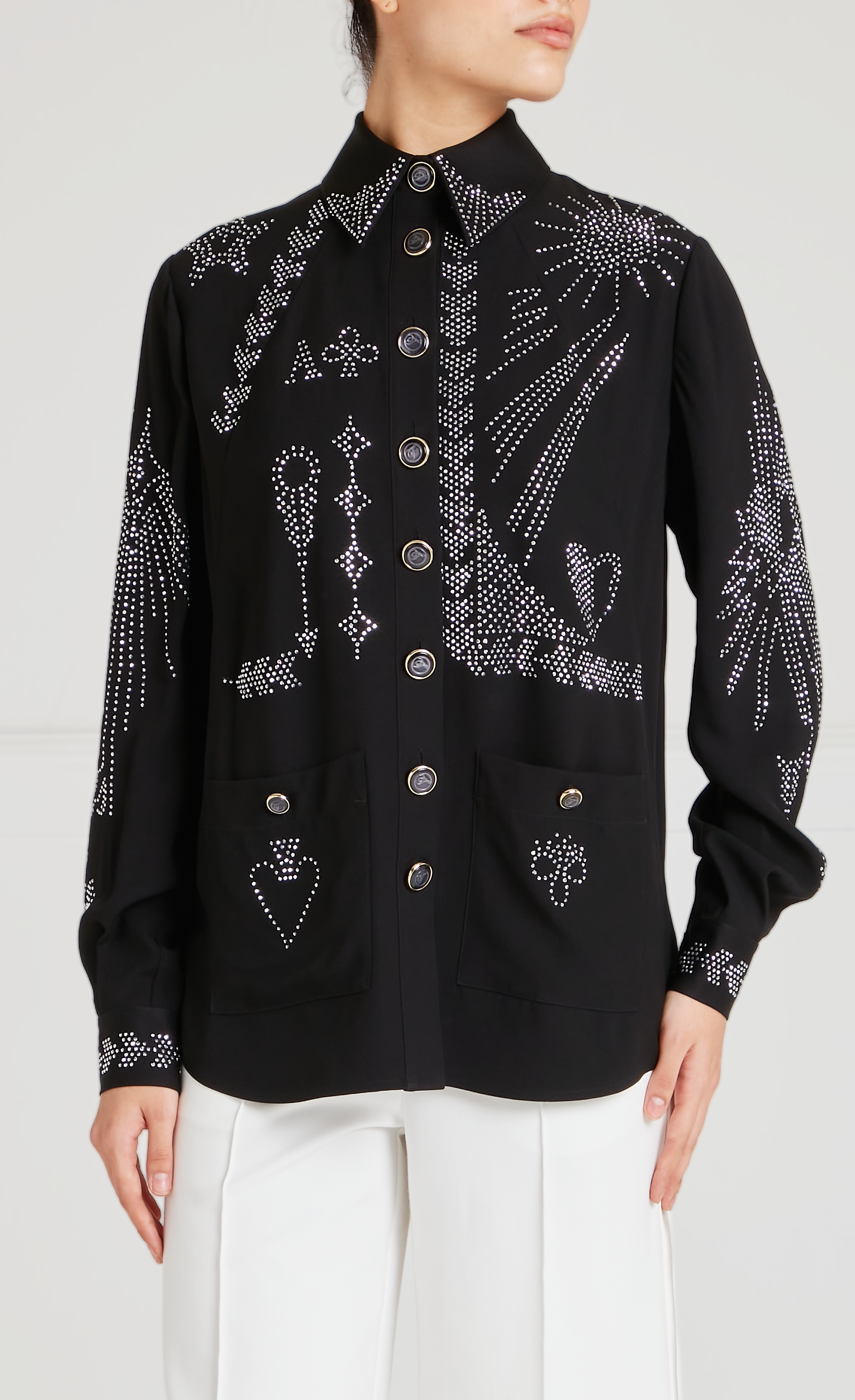 Temperley London Villanelle kurtka koszulowa czarna