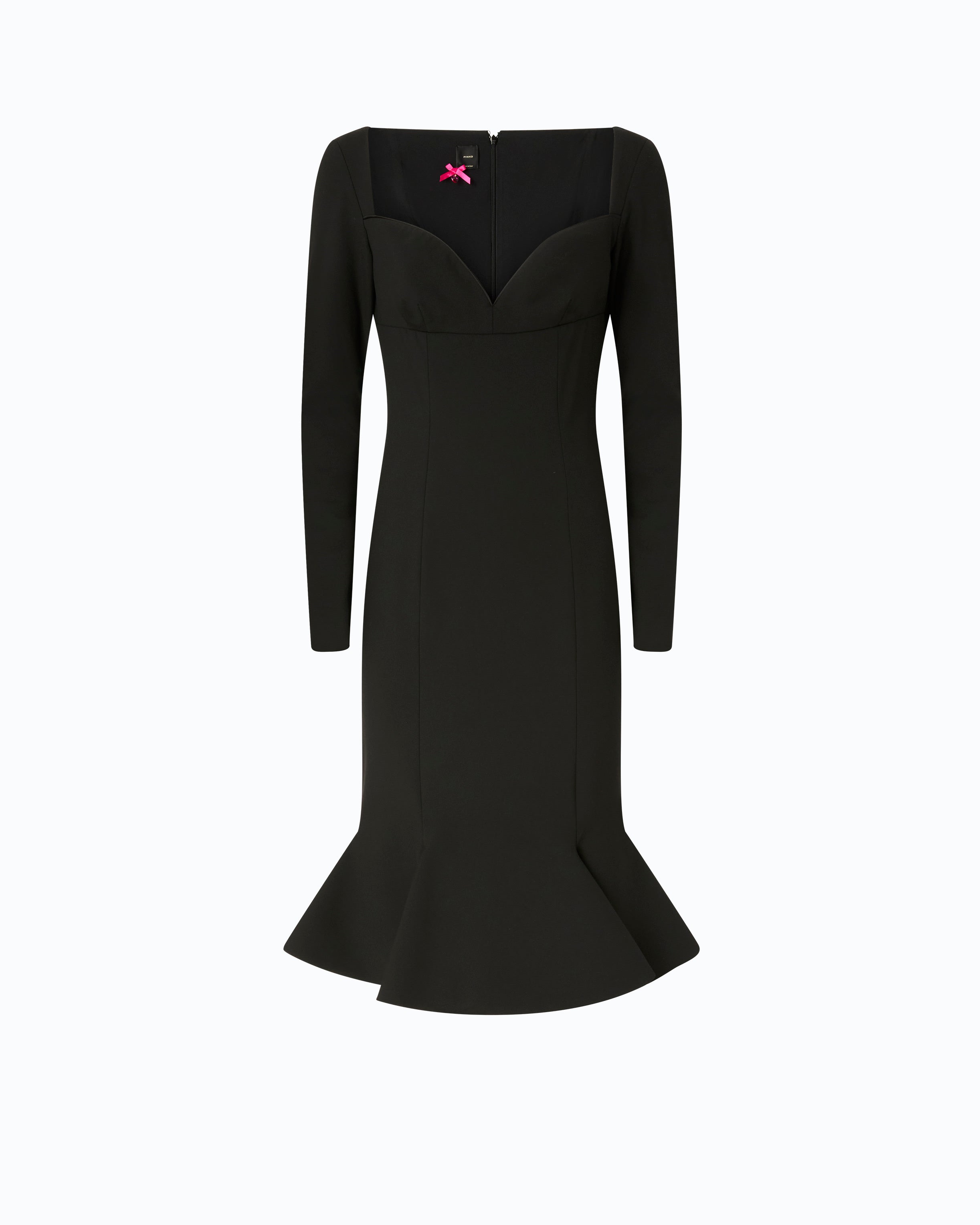 Pinko Opel Dress sukienka midi czarna dopasowana
